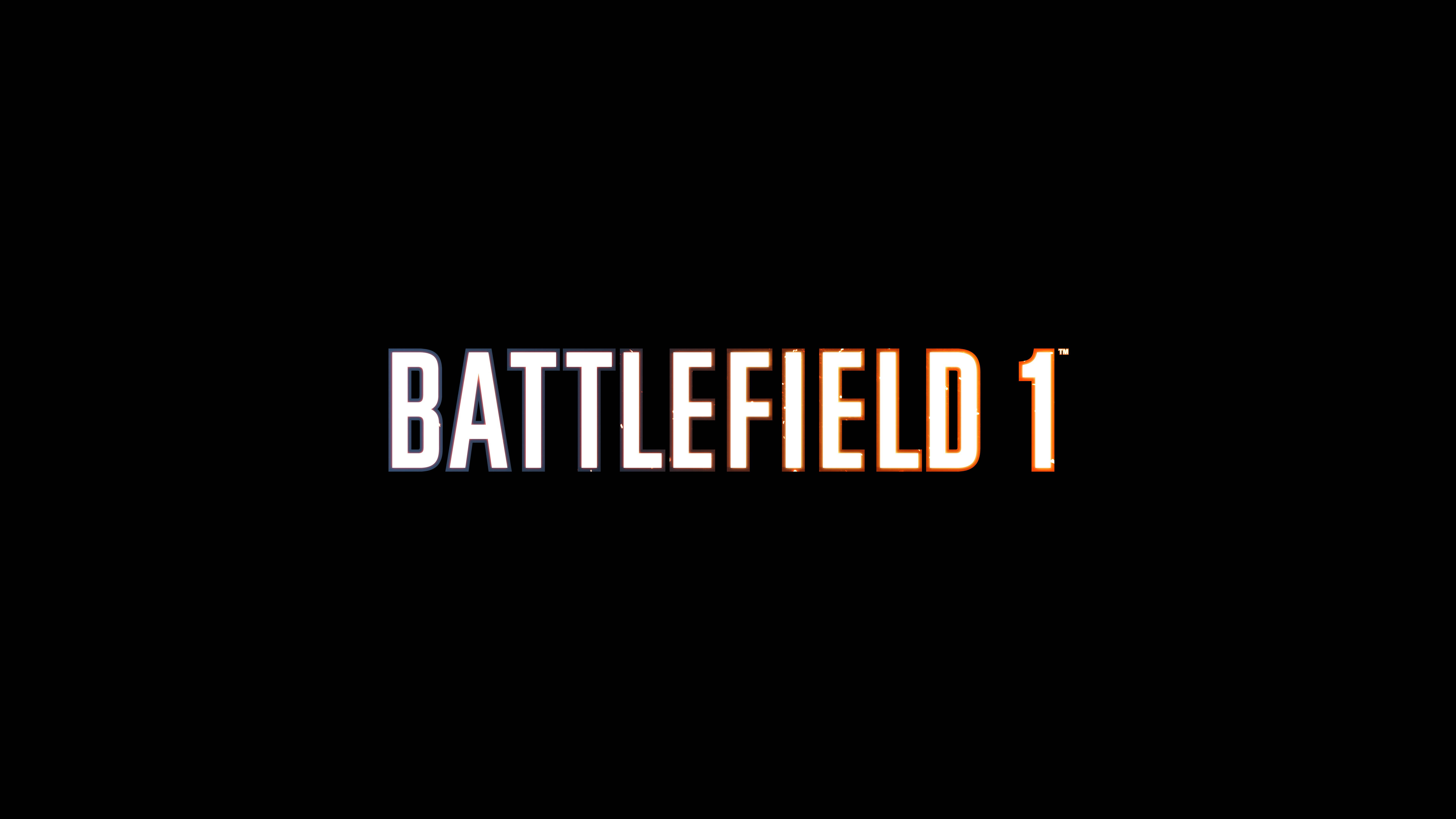 Battlefield 1, fiery orange edges, stark black background, 8K Desktop Wallpaper