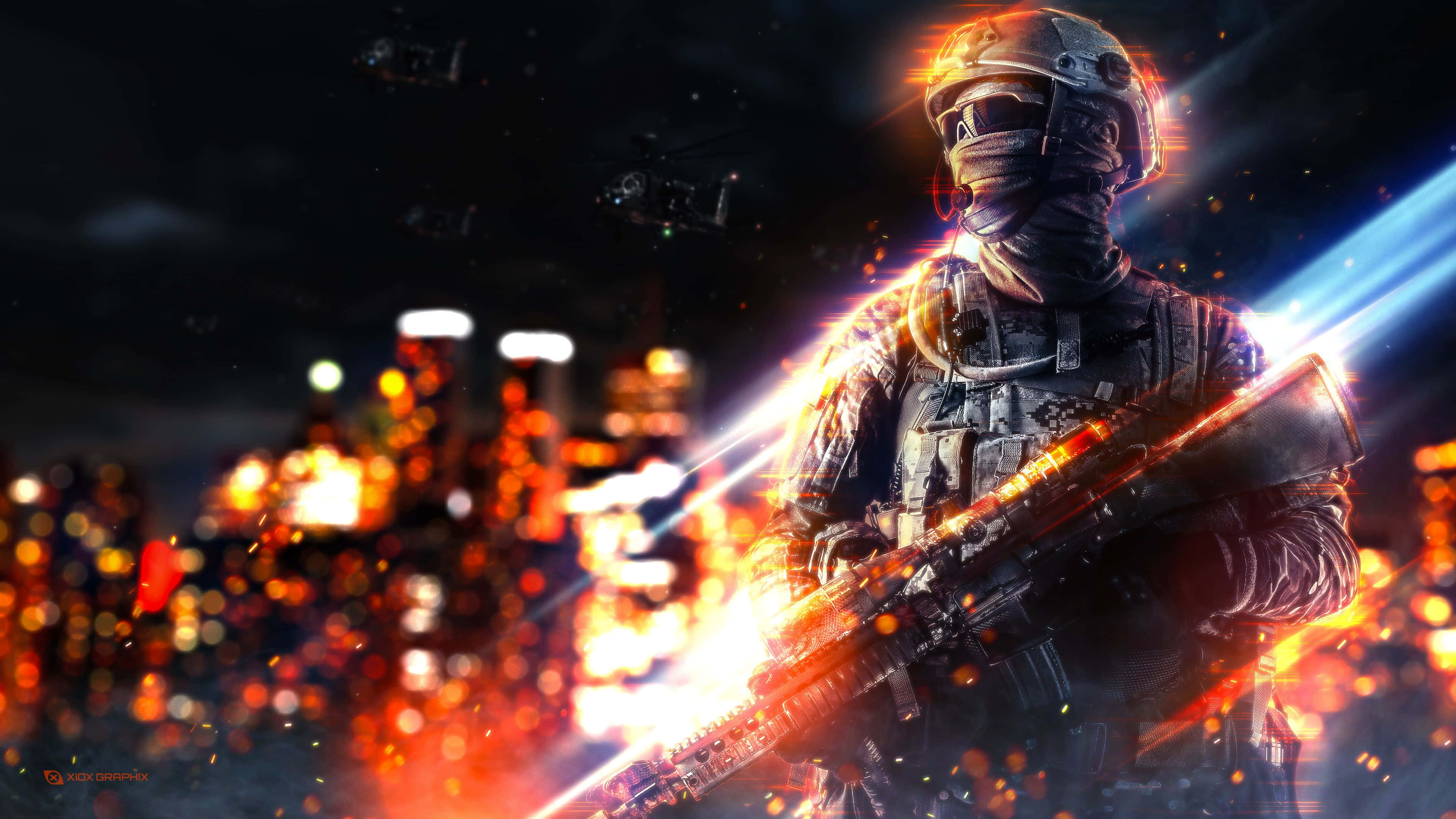 Battlefield, soldier, tactical gear, 4K Desktop Wallpaper