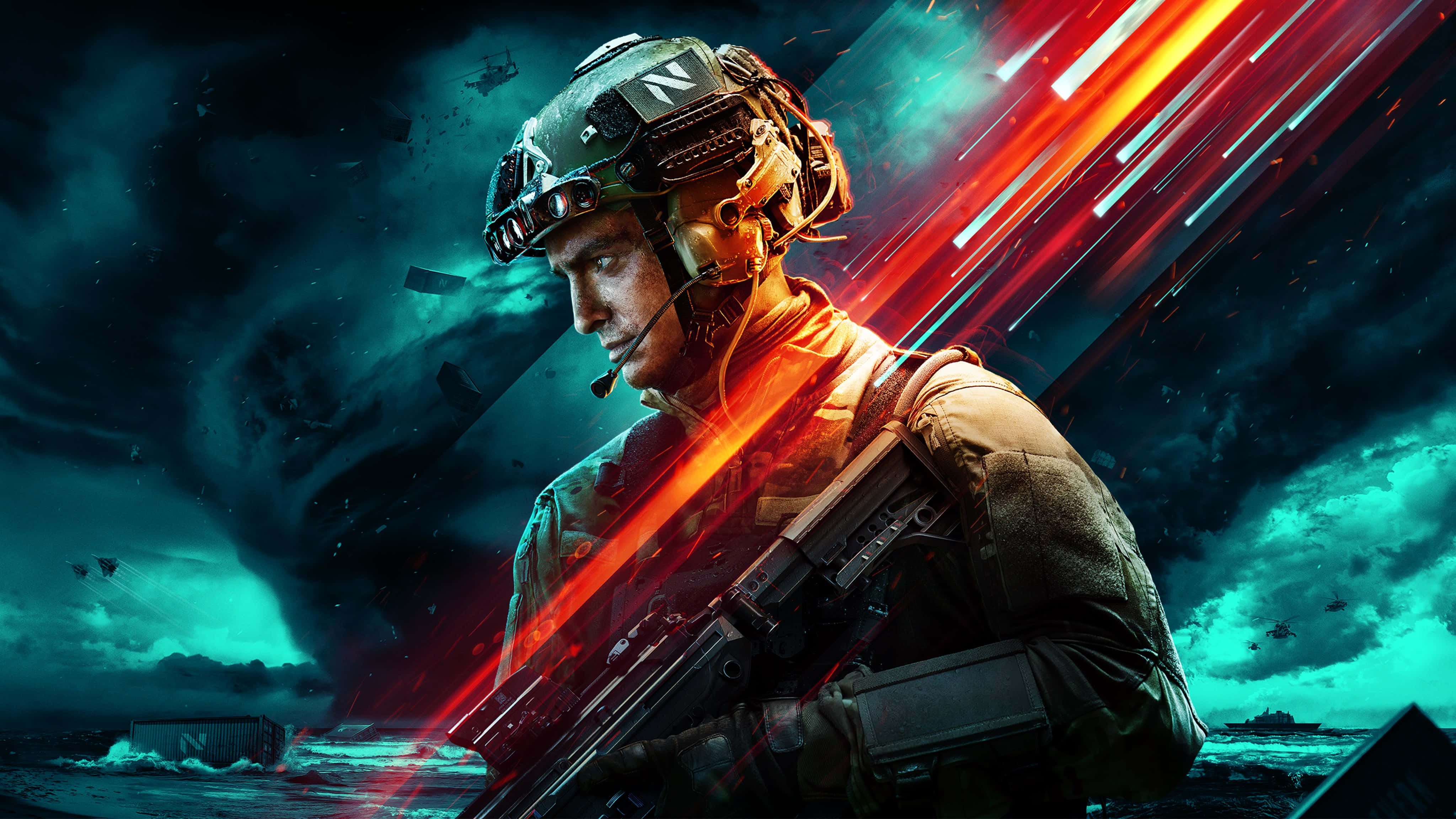 Battlefield, tactical gear, rifle, 4K Desktop Wallpaper