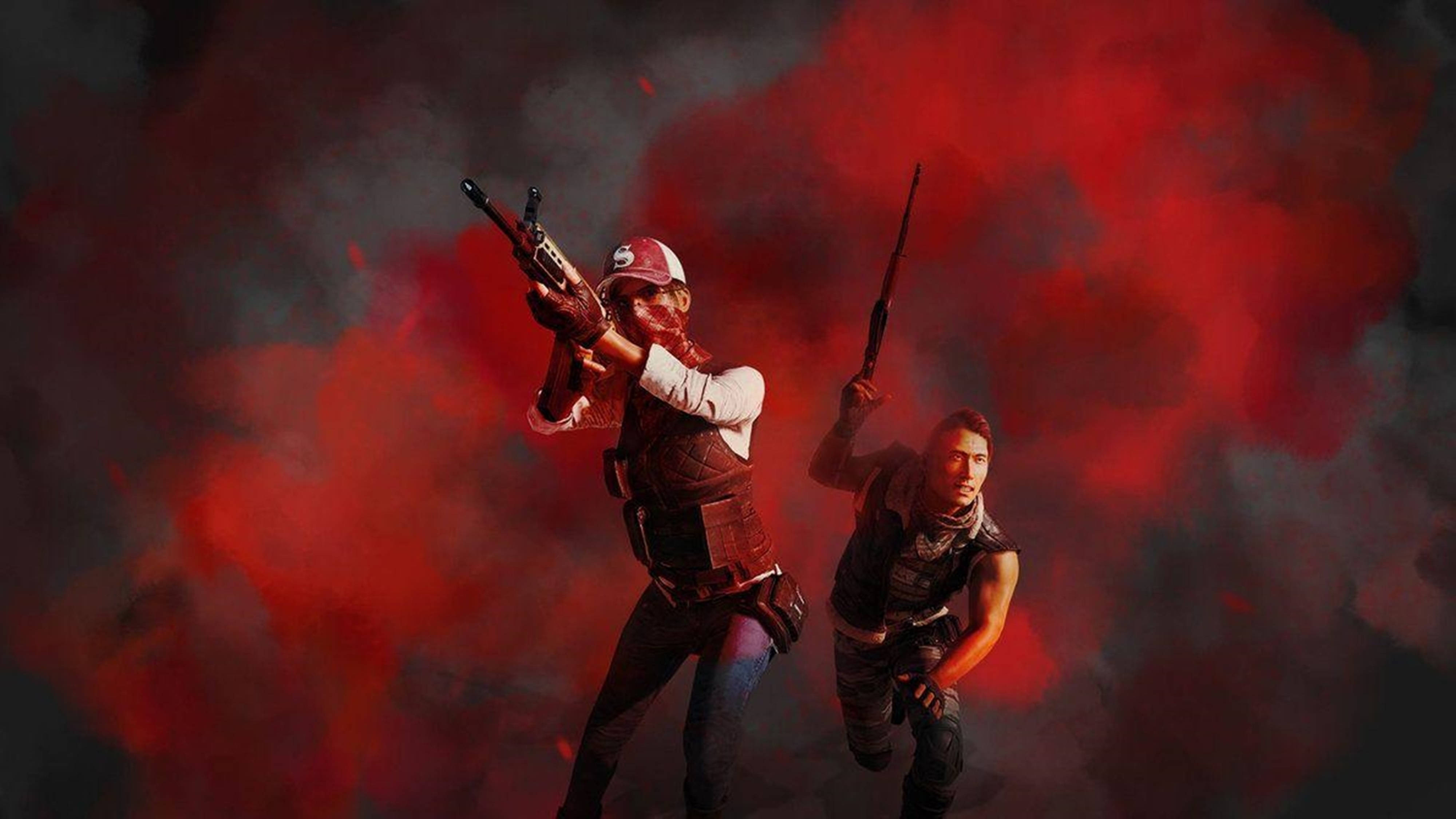 Battleground HD, red dust cover, fiery red smoke, 4K Desktop Wallpaper