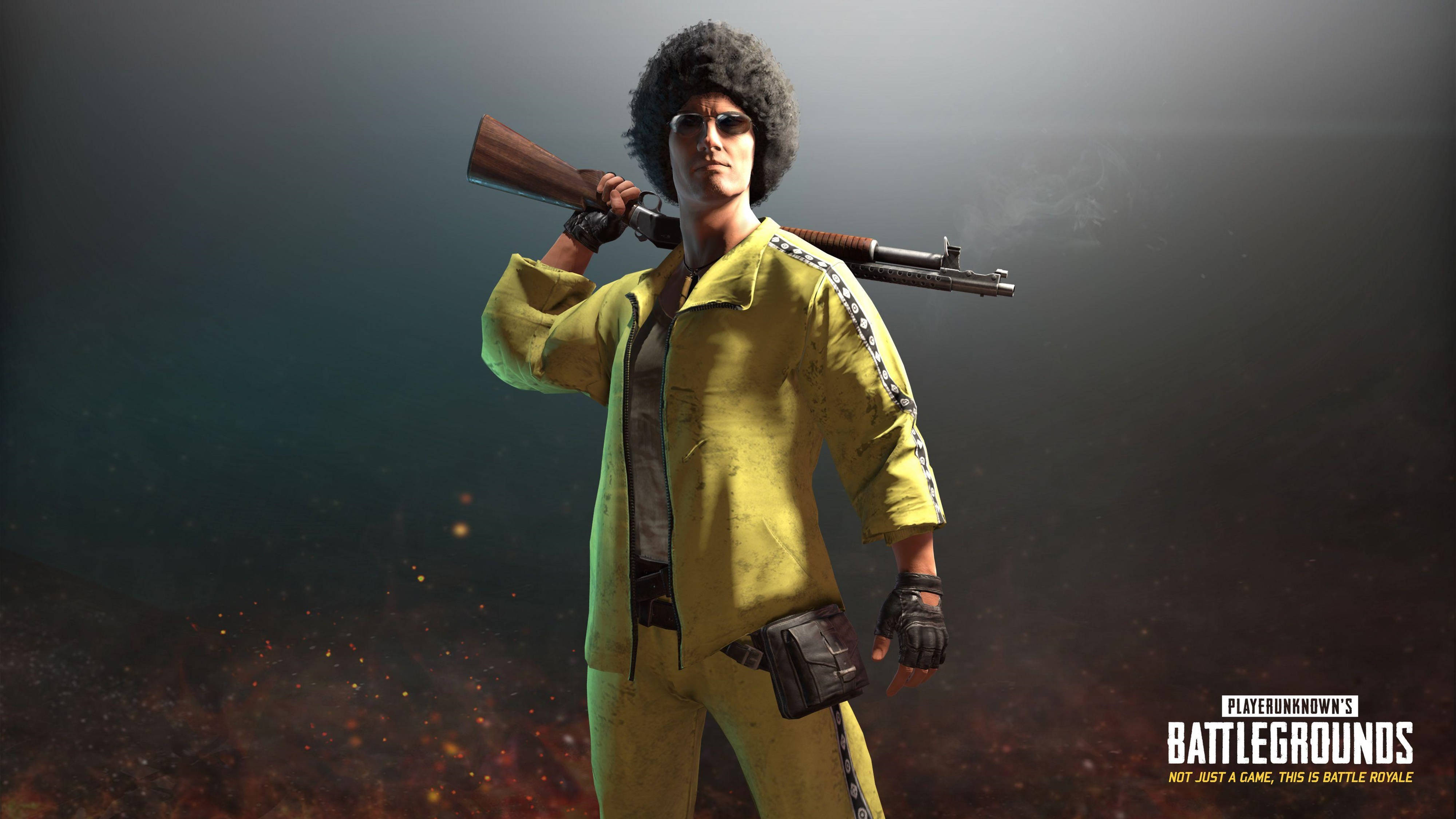 afro, sunglasses, rifle, 4K Desktop Wallpaper