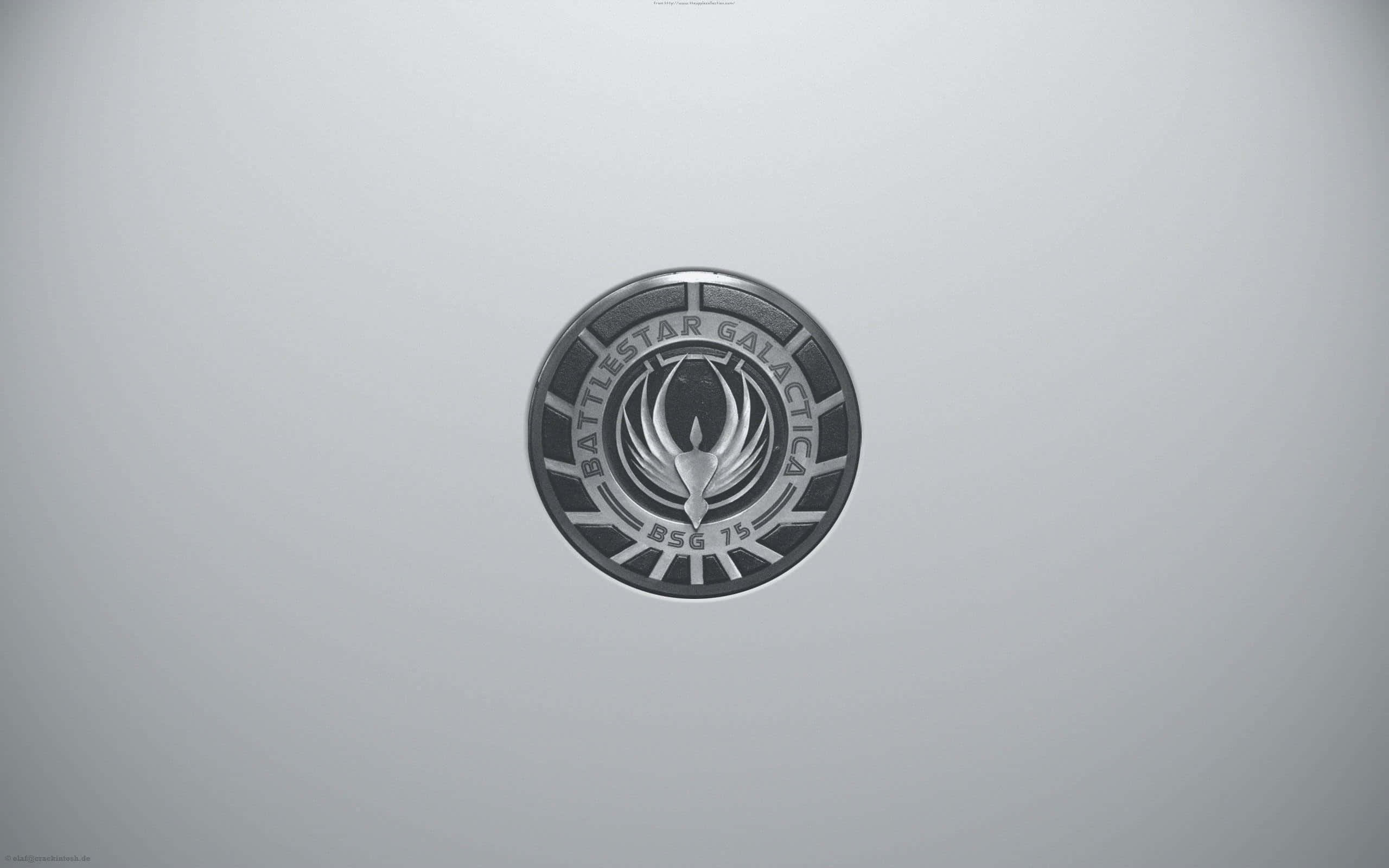Battlestar Galactica, metallic, logo emblem, 2K Desktop Wallpaper