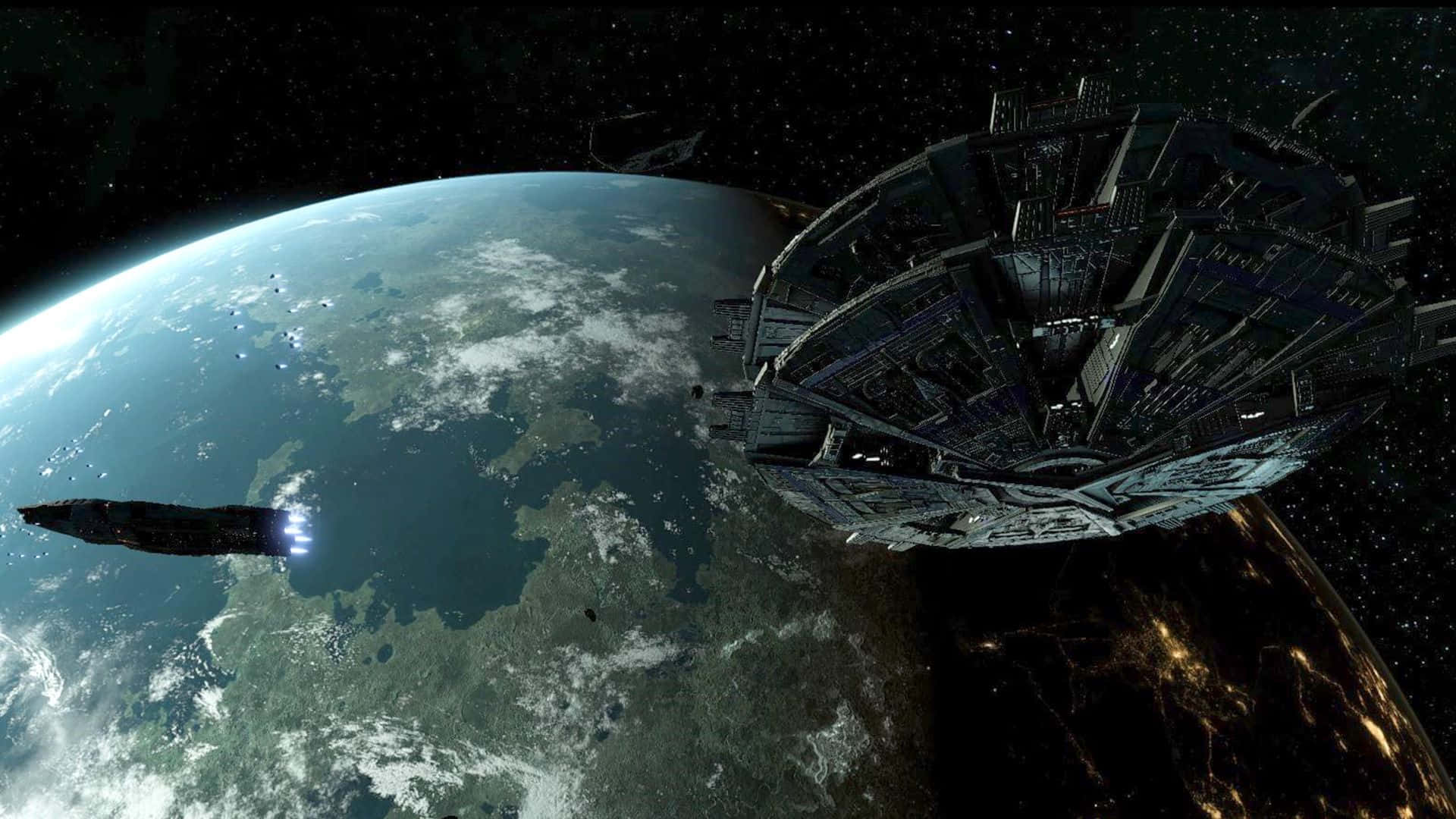 Battlestar Galactica, blue planet, continents, Full HD Desktop Wallpaper