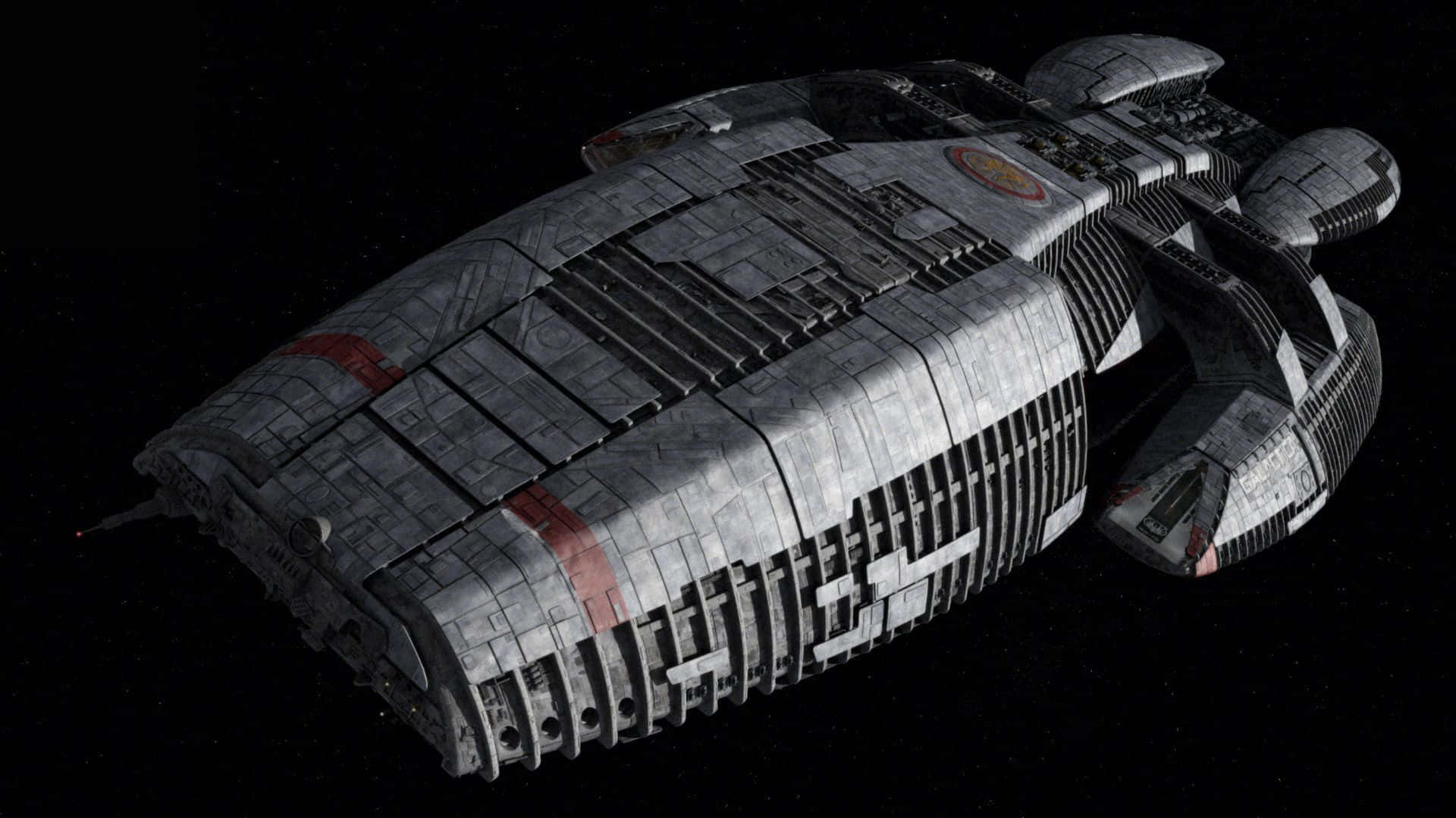 Battlestar galactica, gray, red, Full HD Desktop Wallpaper