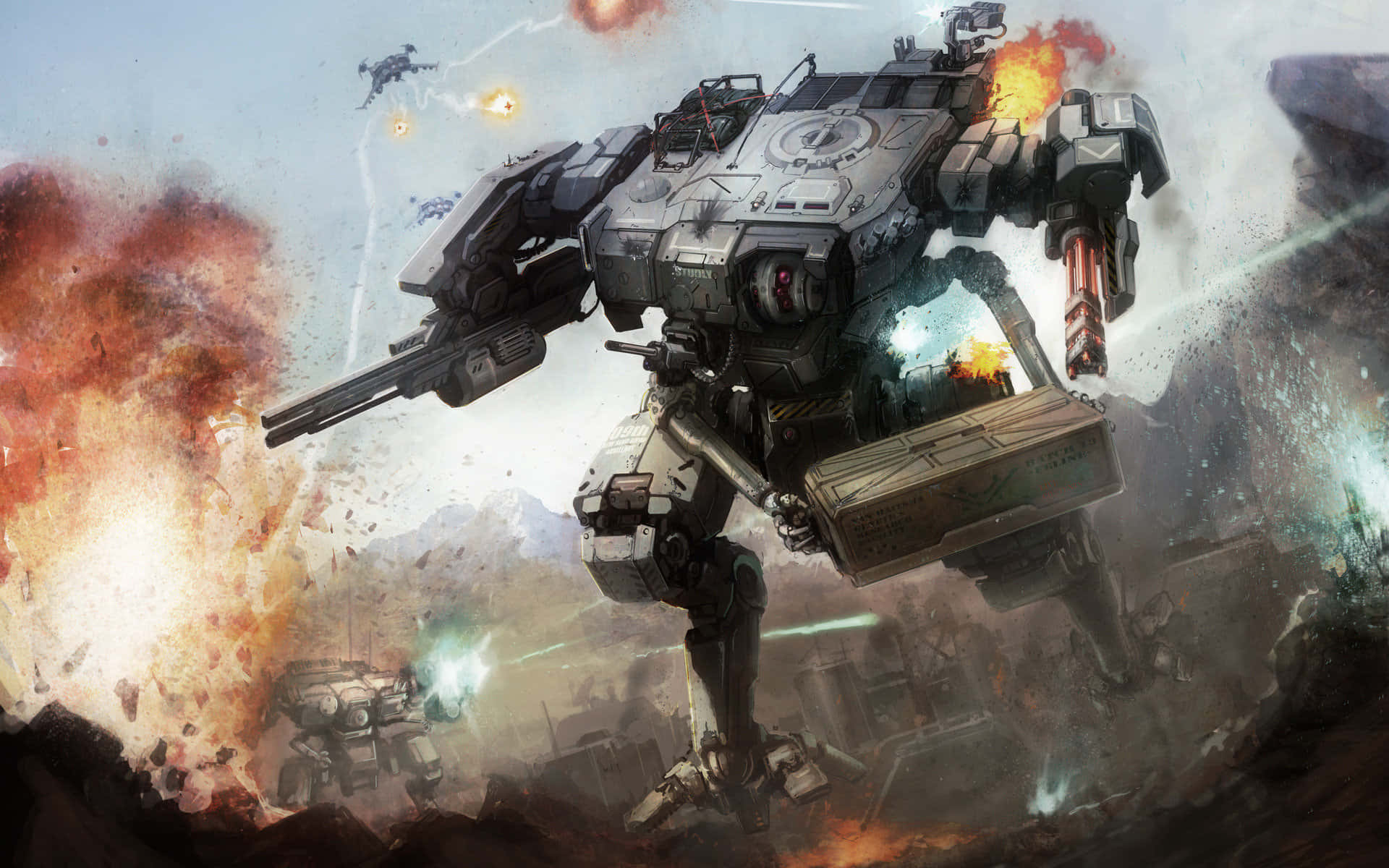 Battletech, mech warriors, battlefield, Full HD Desktop Wallpaper