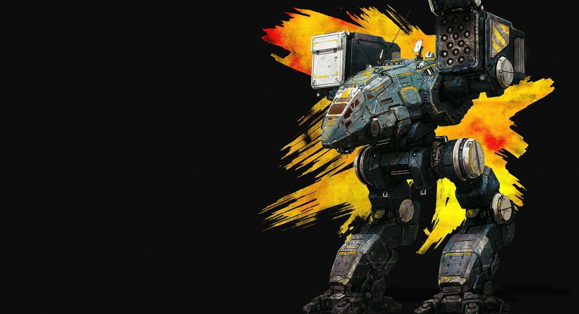 Battletech, mech, black background, Full HD Desktop Wallpaper