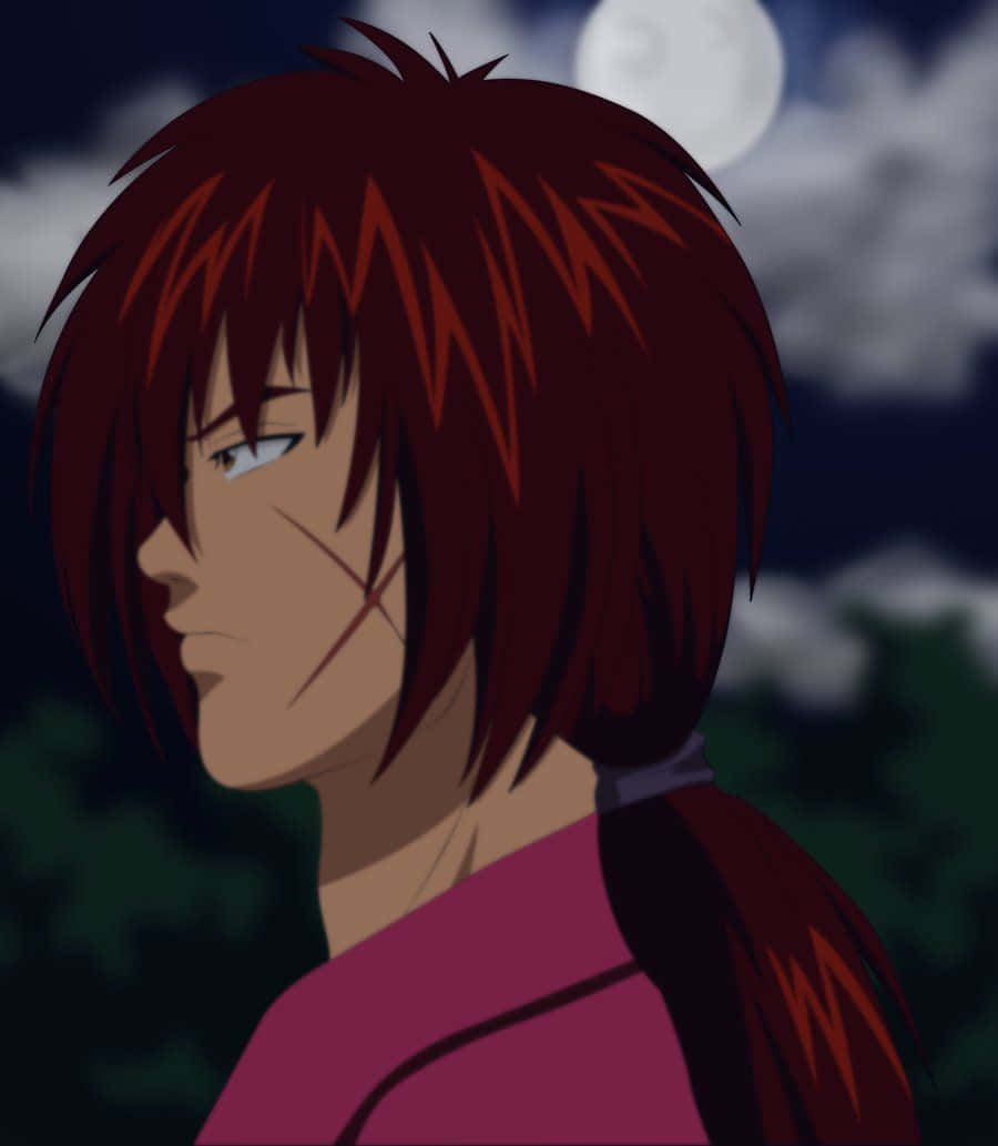 Battousai, legendary Samurai, red hair, SD Phone Wallpaper