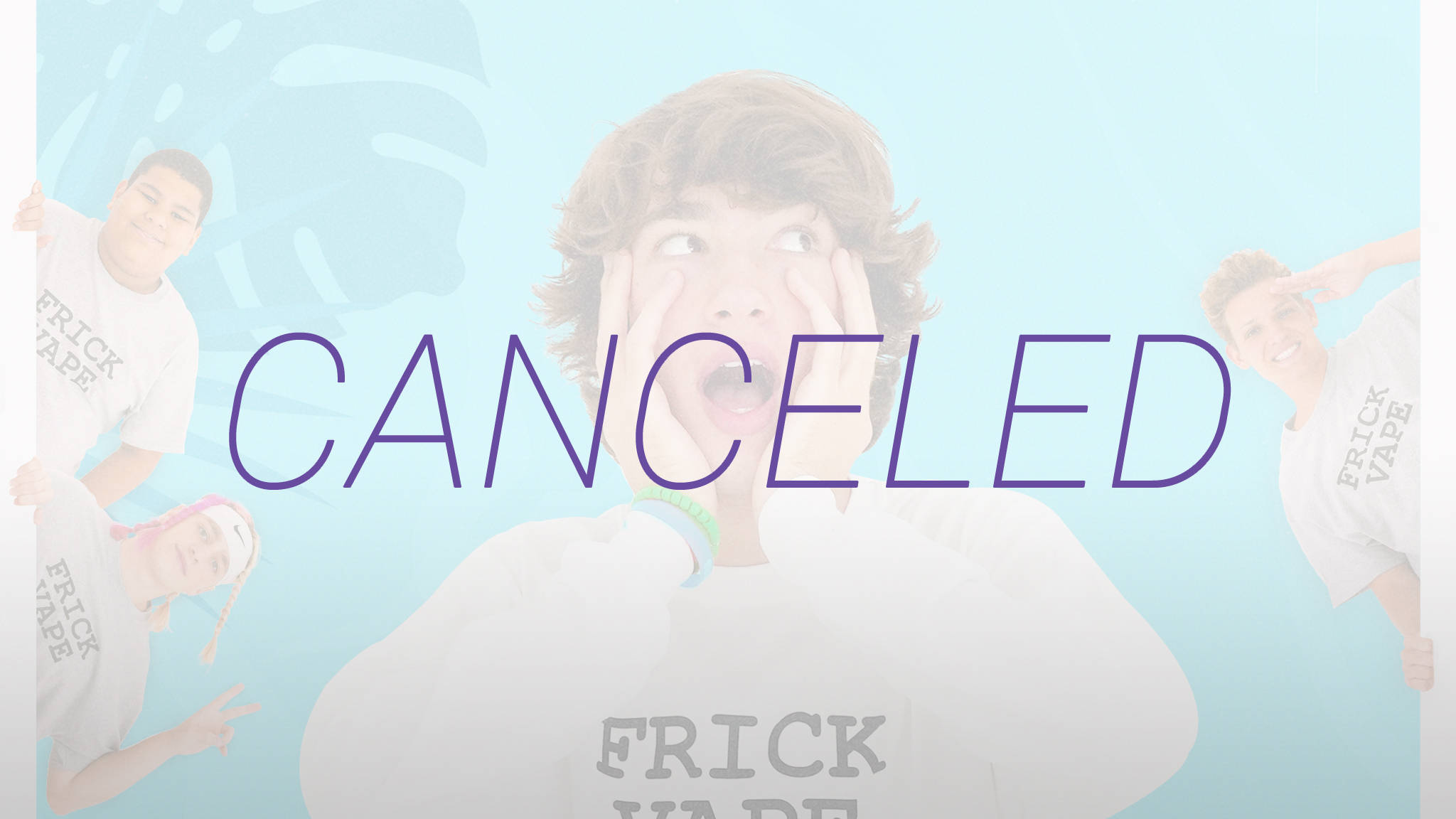 Baylen Levine, CANCELED, light blue background, Full HD Desktop Wallpaper