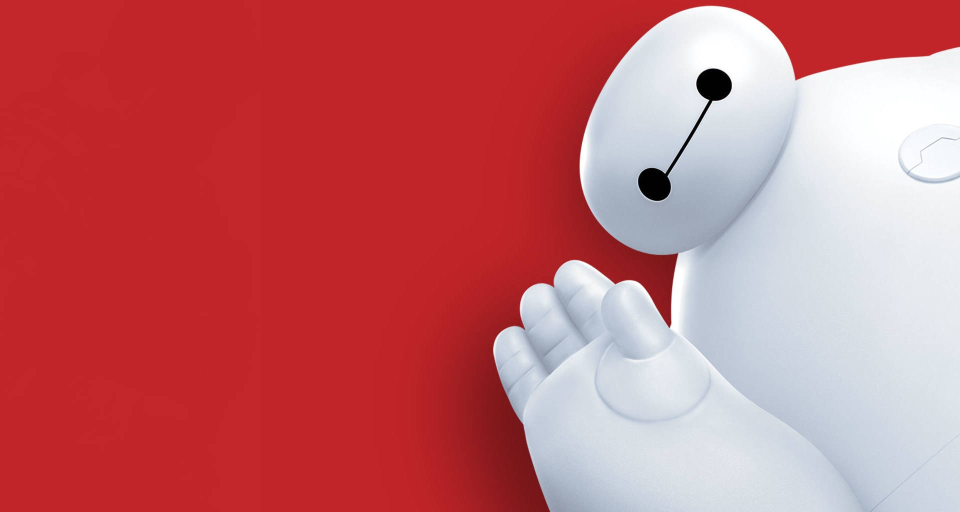 Baymax, white animated robot, minimalist face, Full HD Desktop Wallpaper