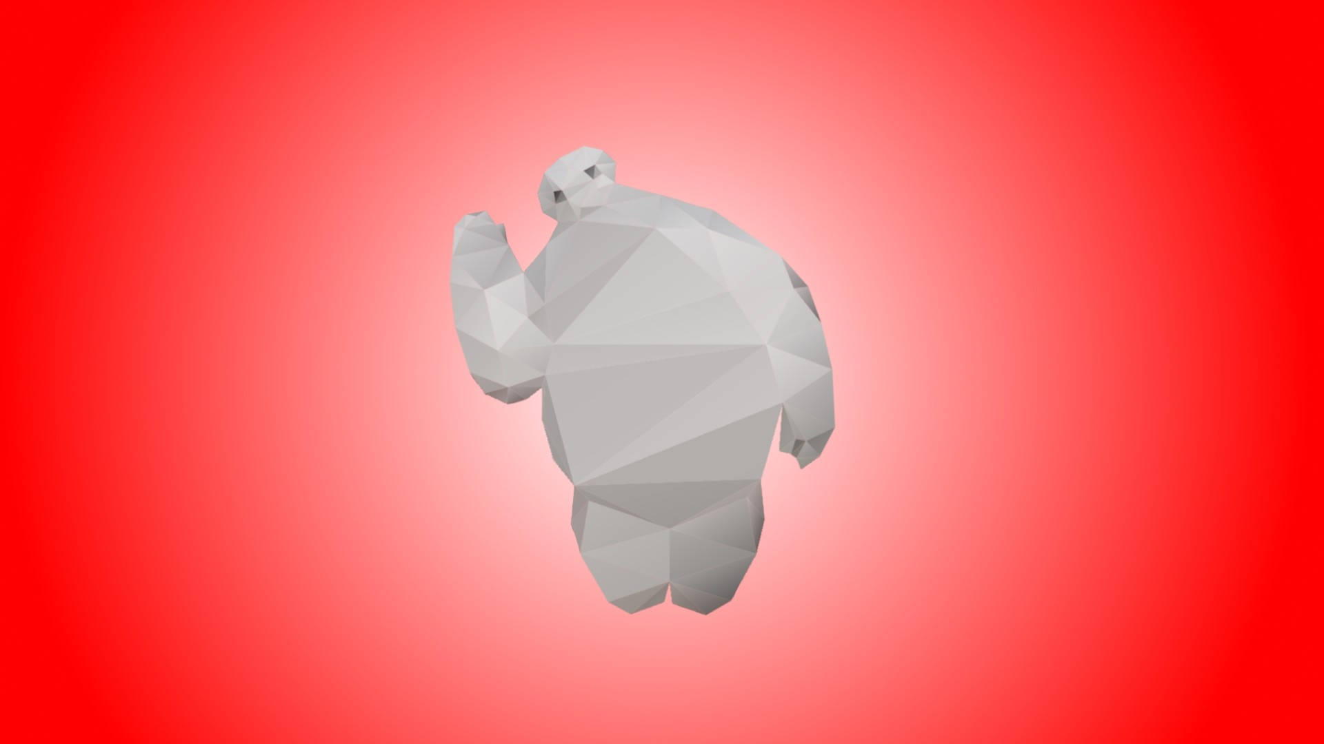 Baymax, vector art, low-poly, Full HD Desktop Wallpaper