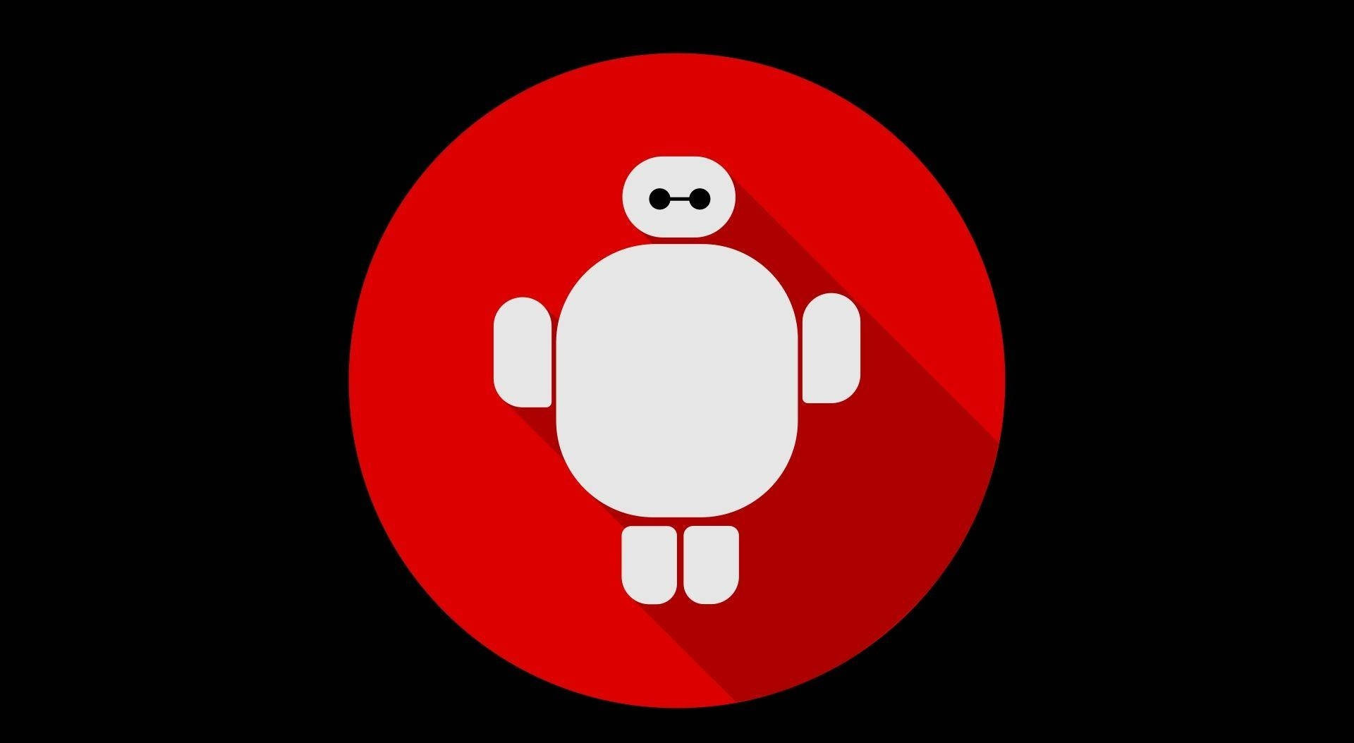 Baymax, white robot, long shadow, Full HD Desktop Wallpaper