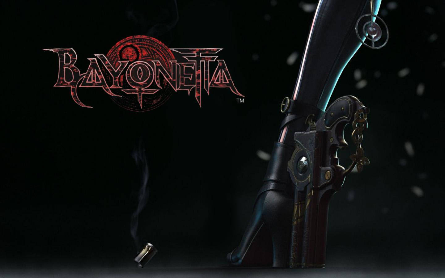 Bayonetta, shoe gun, smoking revolver, HD Desktop Wallpaper