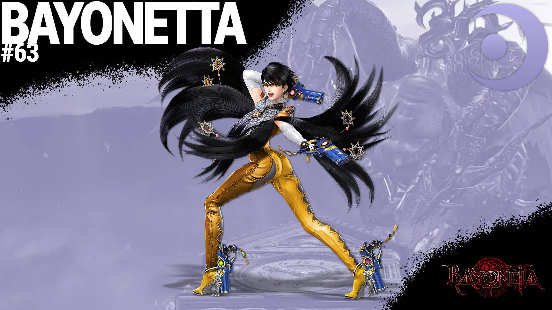 Bayonetta, yellow pants, golden outfit, Full HD Desktop Wallpaper