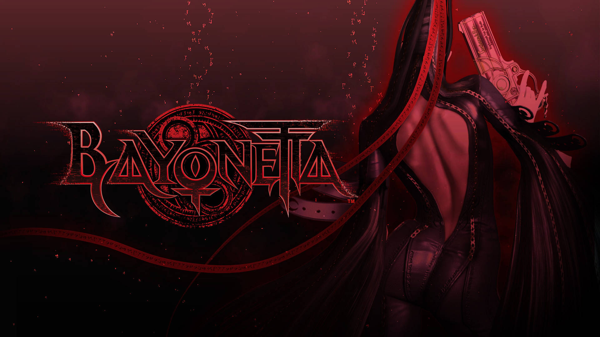 Bayonetta, dark red, anime character, Full HD Desktop Wallpaper