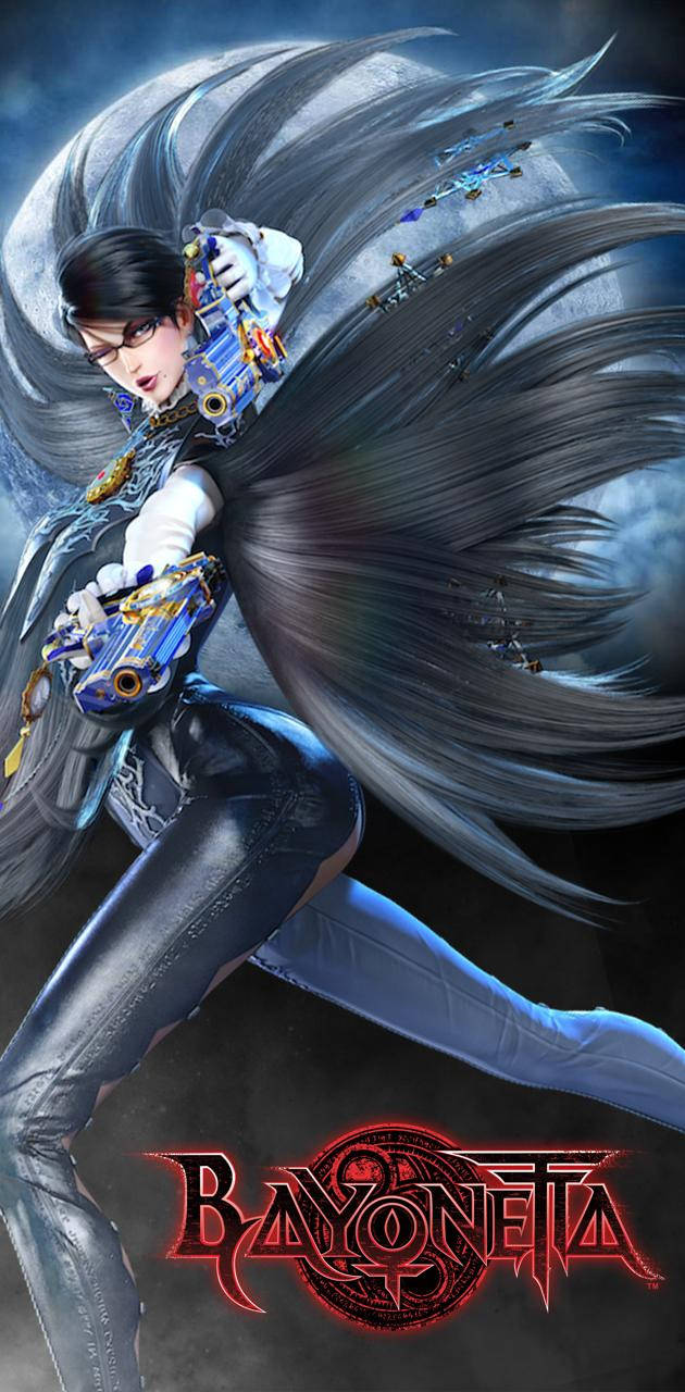 Bayonetta, Full Moon, stormy backdrop, HD Phone Wallpaper