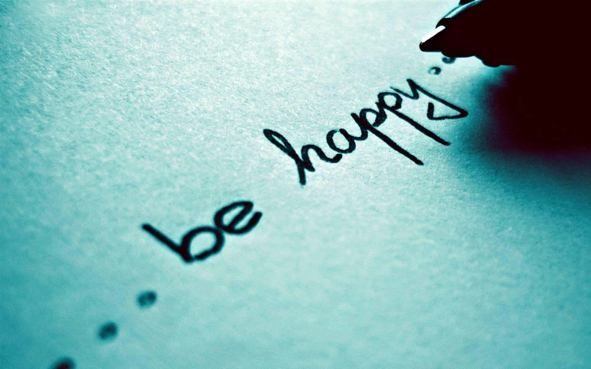 be happy, heart symbol, textured paper, Full HD Desktop Wallpaper