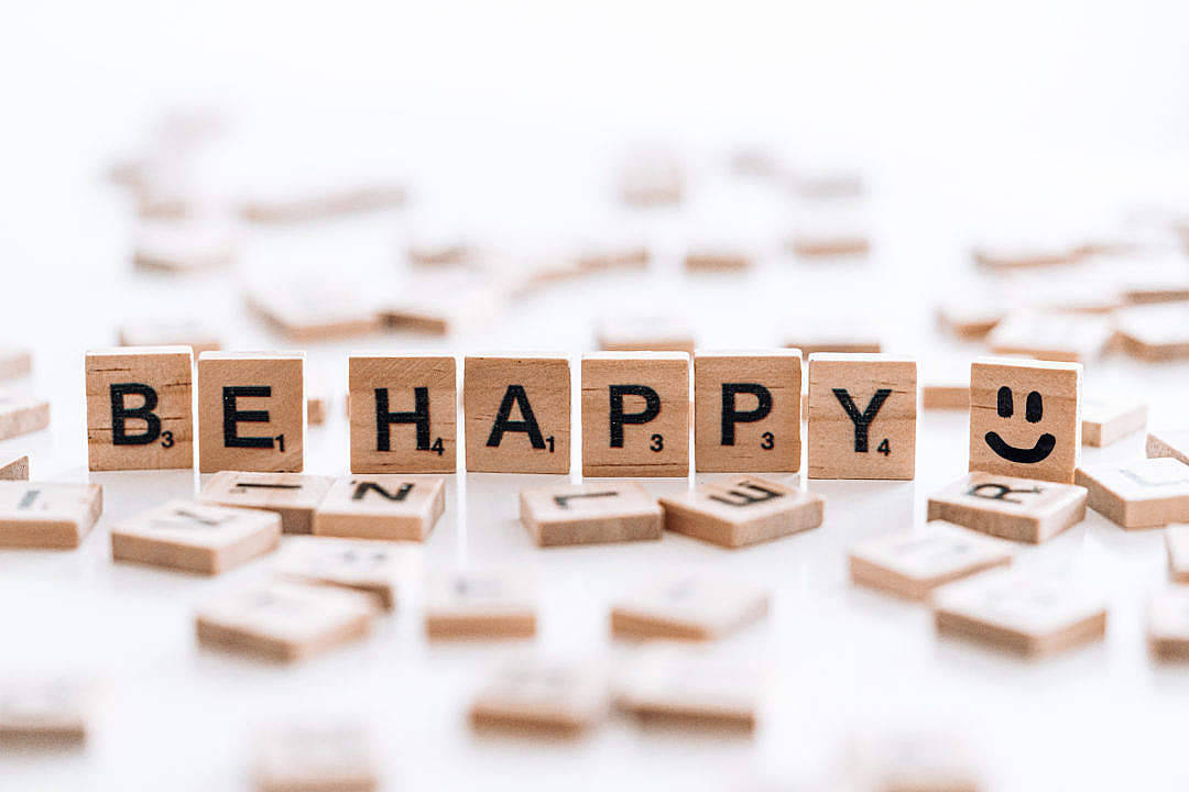 BE HAPPY, smiley face tile, Wooden Scrabble tiles, SD Desktop Wallpaper