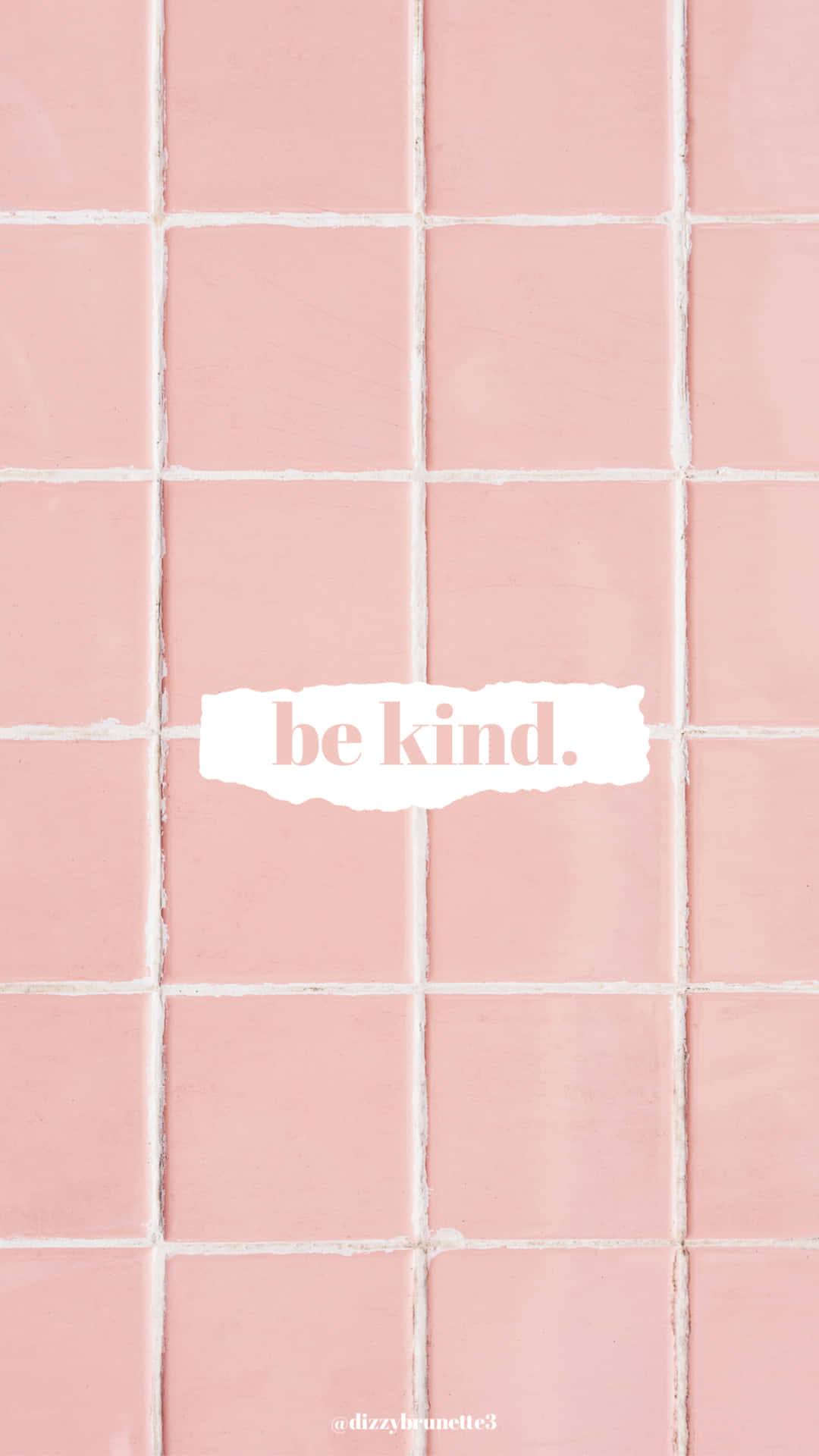 Be Kind, Square Grid, pink, Full HD Phone Wallpaper