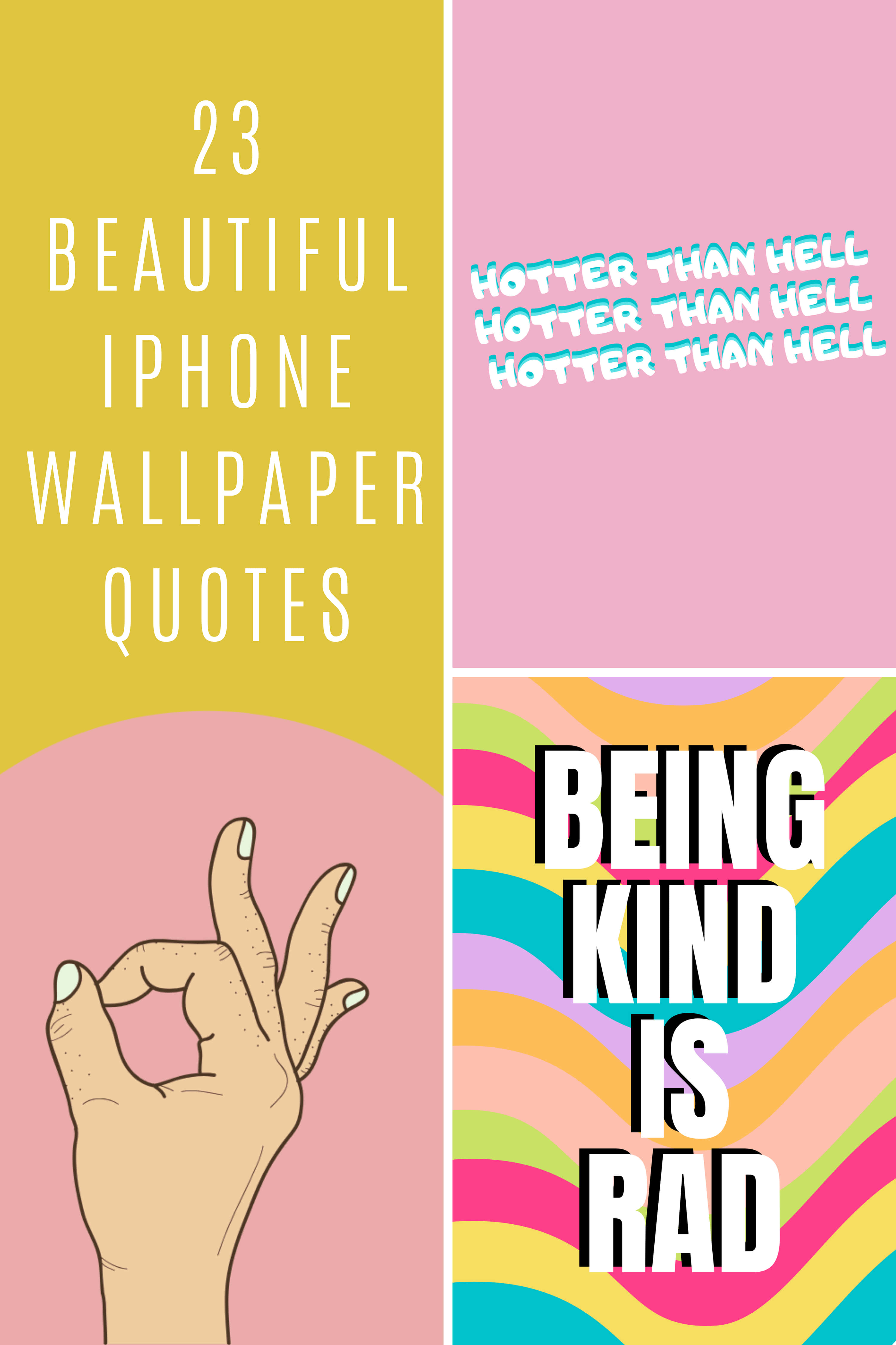 Be Kind, okay gesture, motivational quotes, 4K Phone Wallpaper