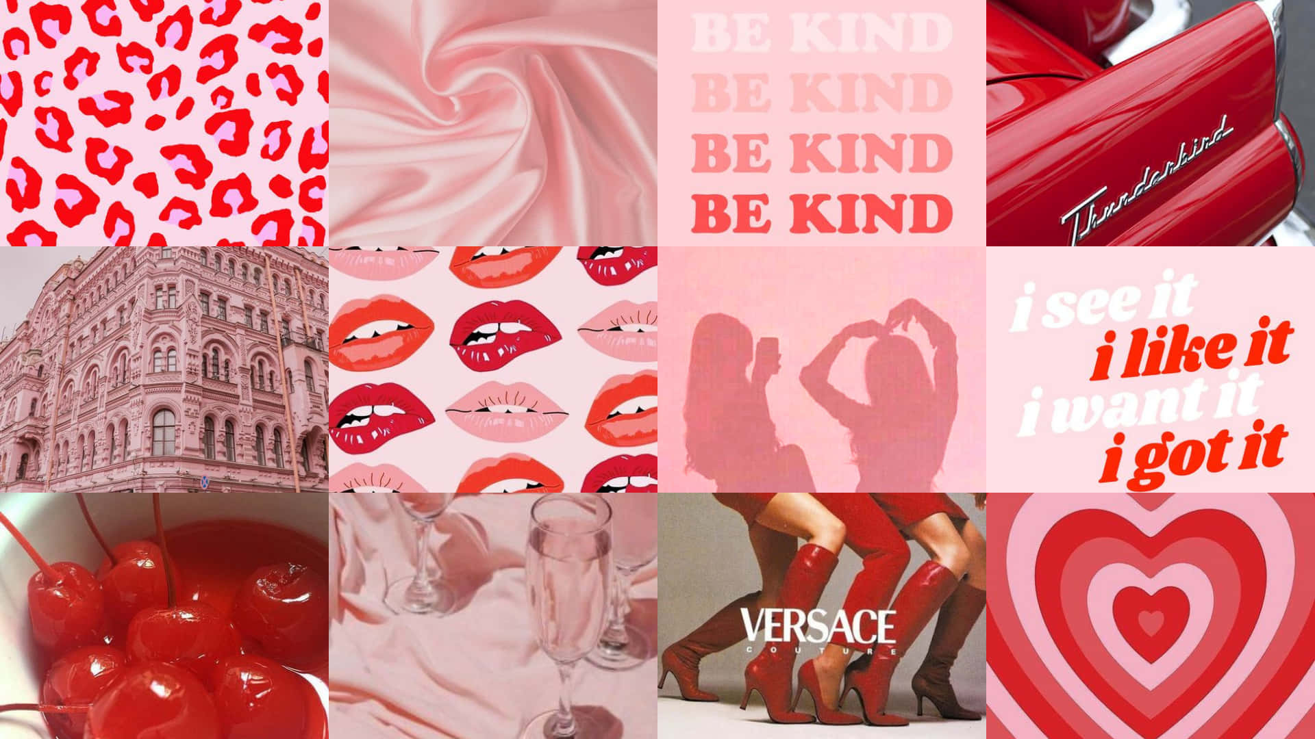 Be Kind, vibrant pink, leopard print, Full HD Desktop Wallpaper
