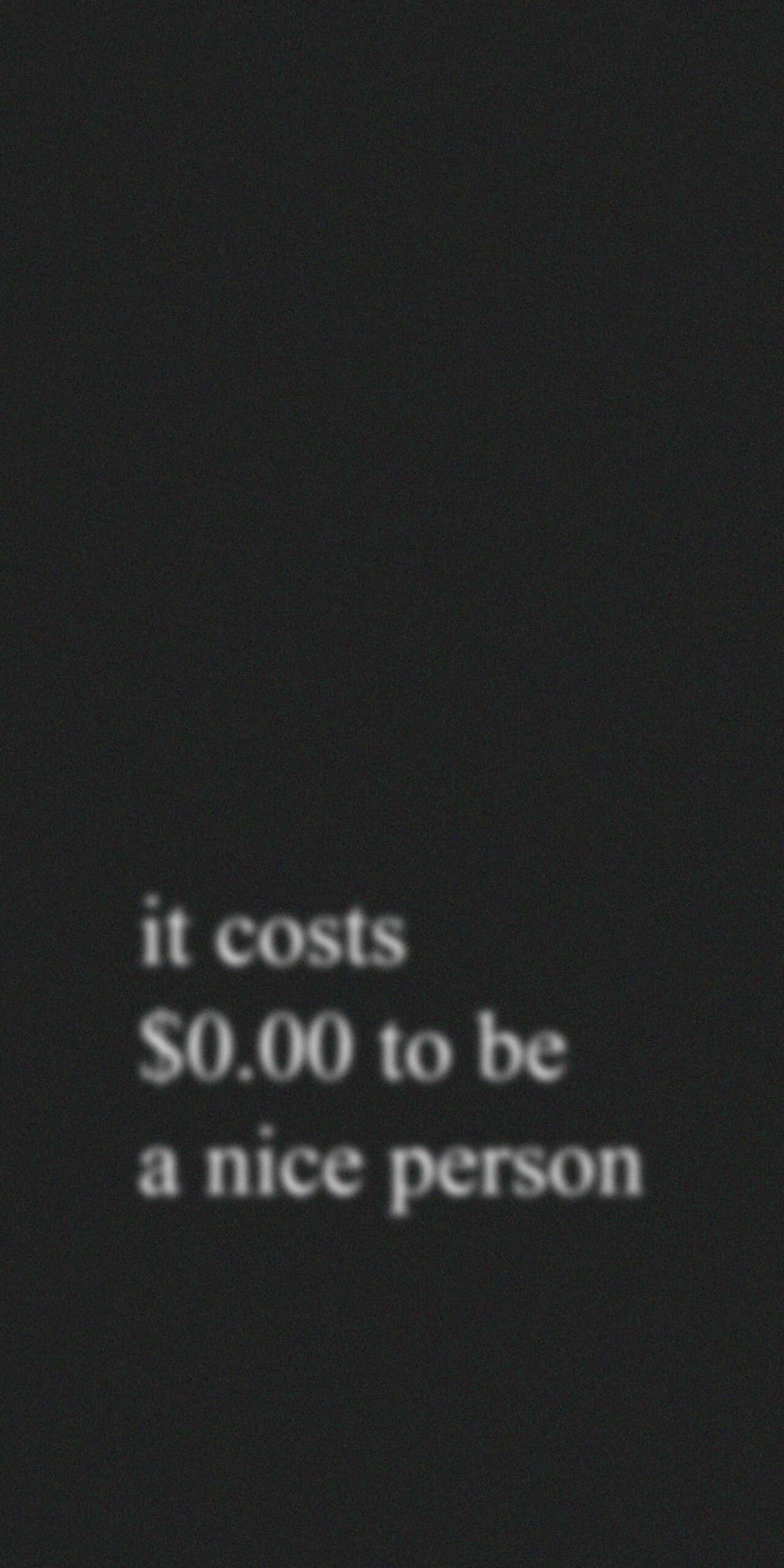 Be Kind, black background, white text, 2K Phone Wallpaper