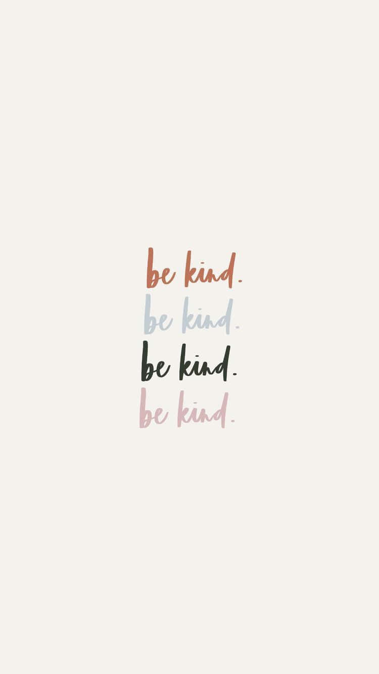 be kind, soft pastel colors, light cream background, HD Phone Wallpaper