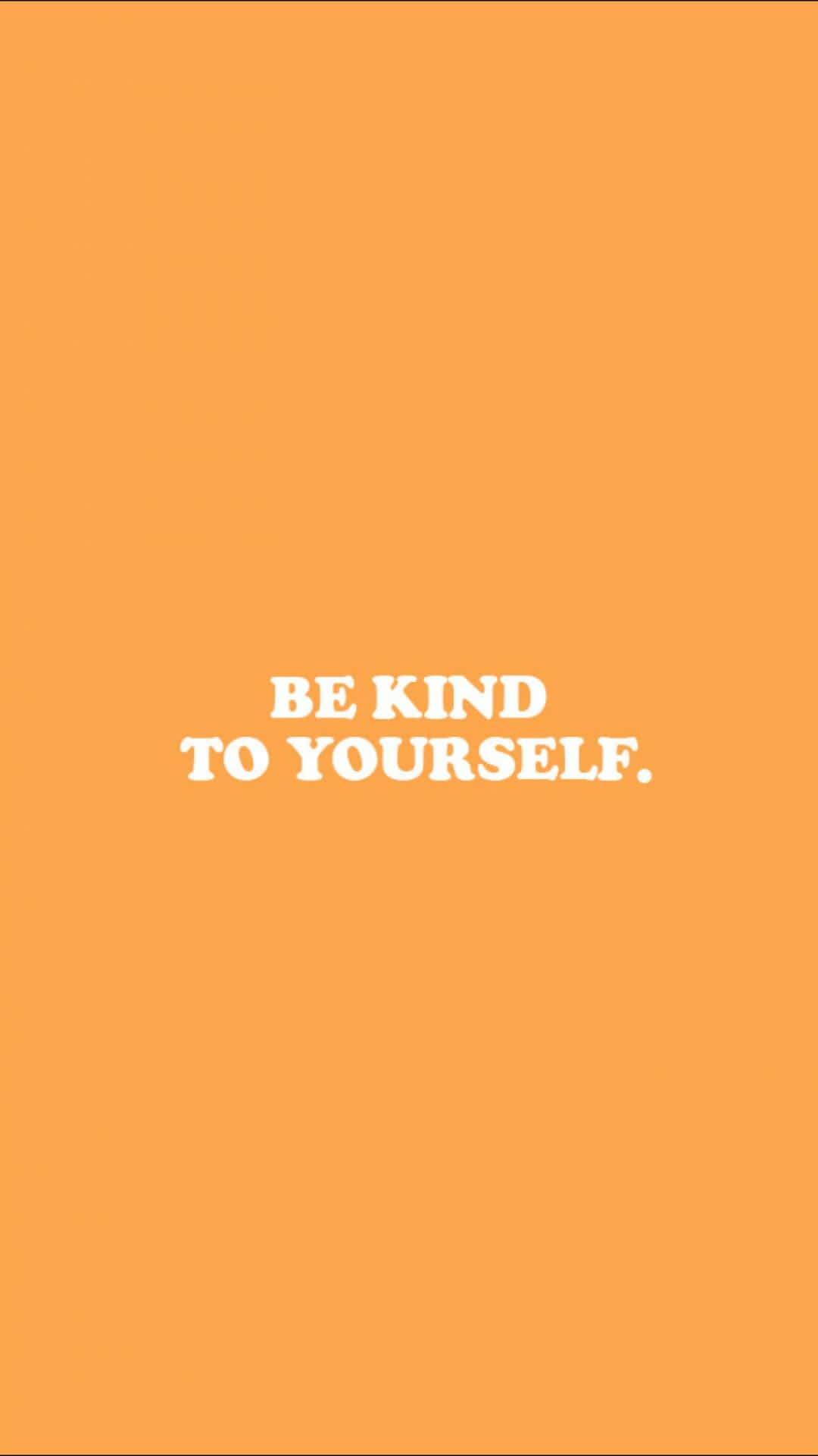 orange aesthetic, Be Kind, white text, Full HD Phone Wallpaper