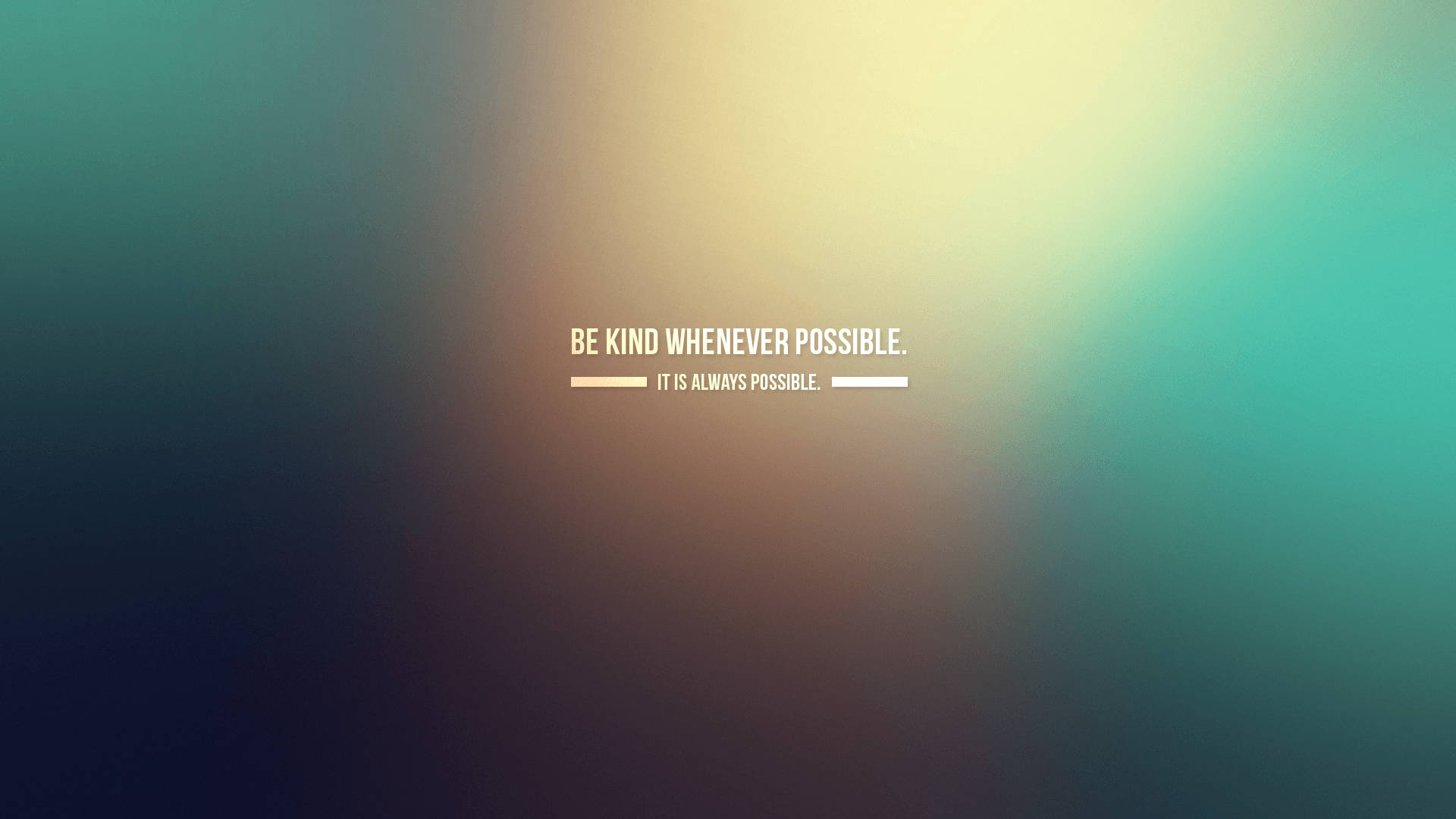 Be Kind, gradient background, clean white font, Full HD Desktop Wallpaper