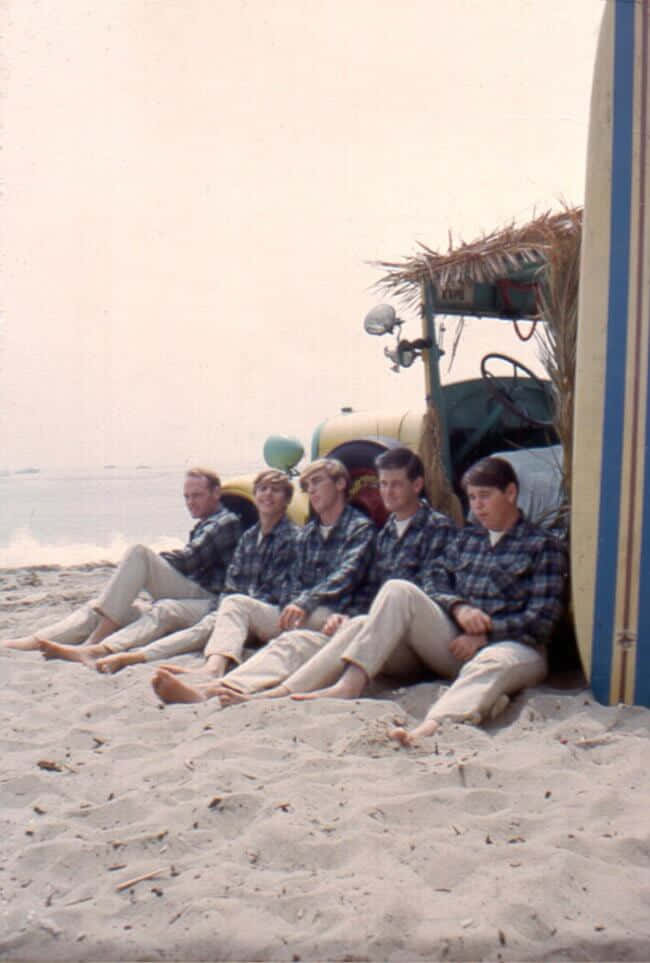 Beach Boys, plaid shirts, sandy beach, SD Phone Wallpaper