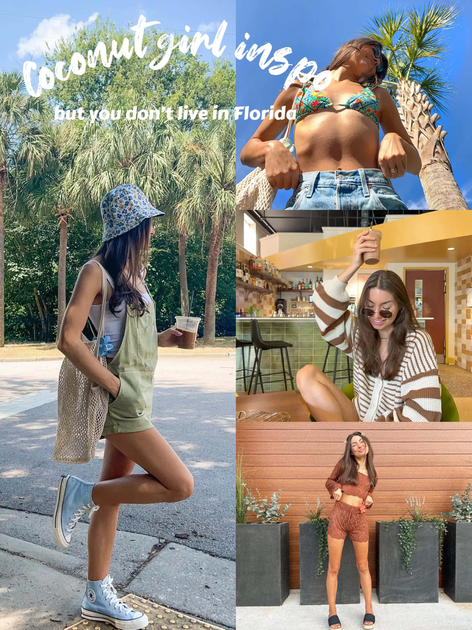 coconut girl, tropical outfits, bright sunny skies, Full HD Phone Wallpaper