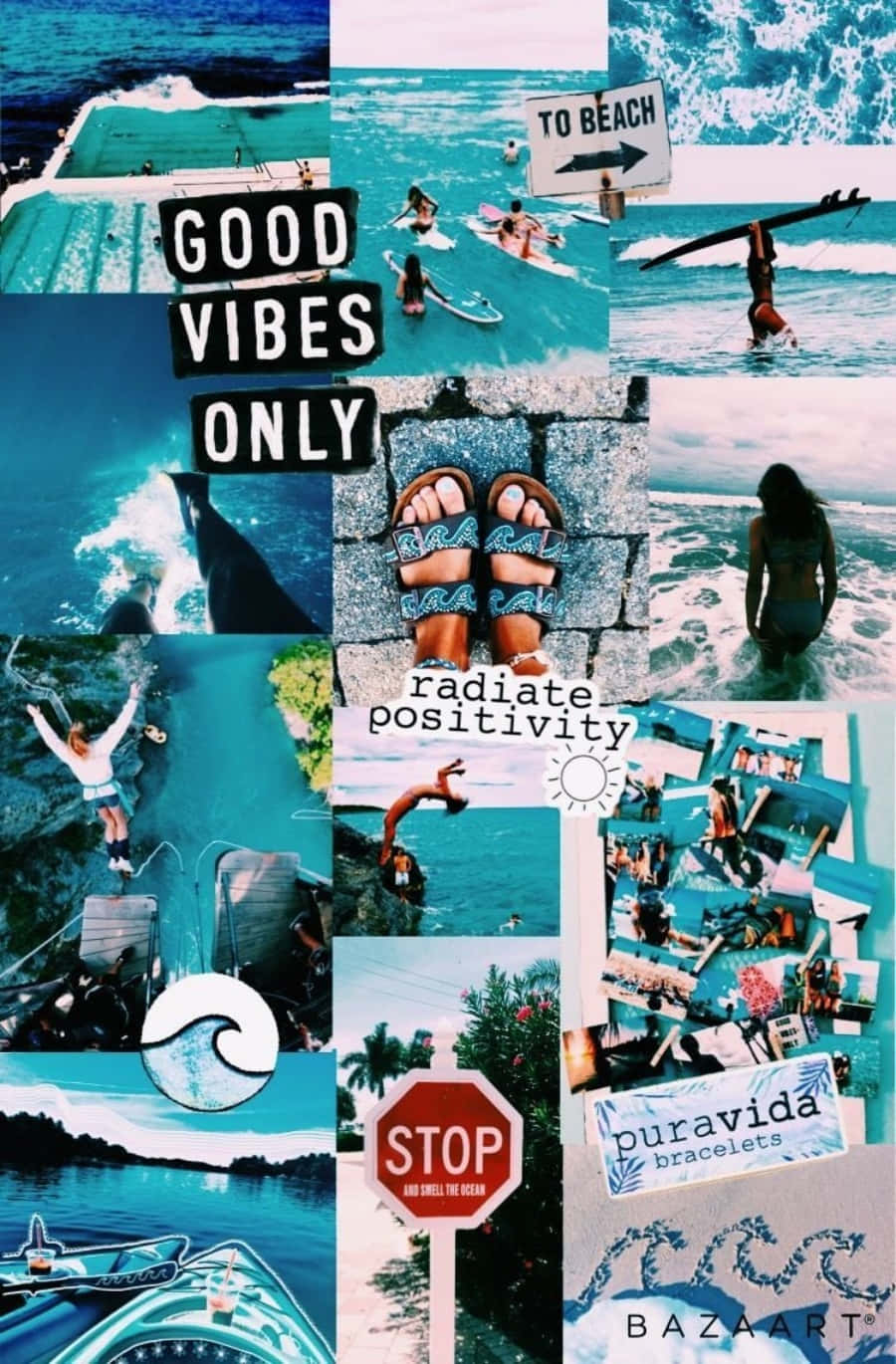 beach collage, surfers, ocean waves, HD Phone Wallpaper