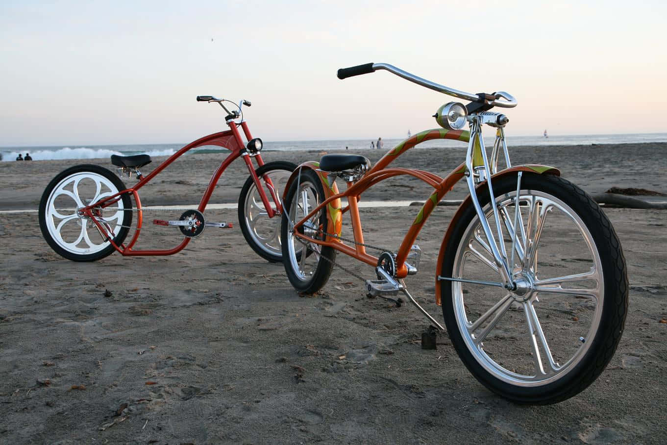 Beach Cruiser, chrome wheels, vibrant frames, HD Desktop Wallpaper
