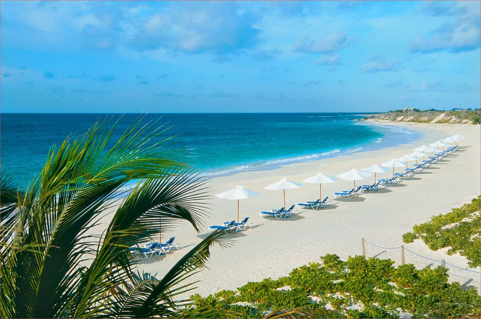 tropical beach, turquoise waters, white sand, HD Desktop Wallpaper