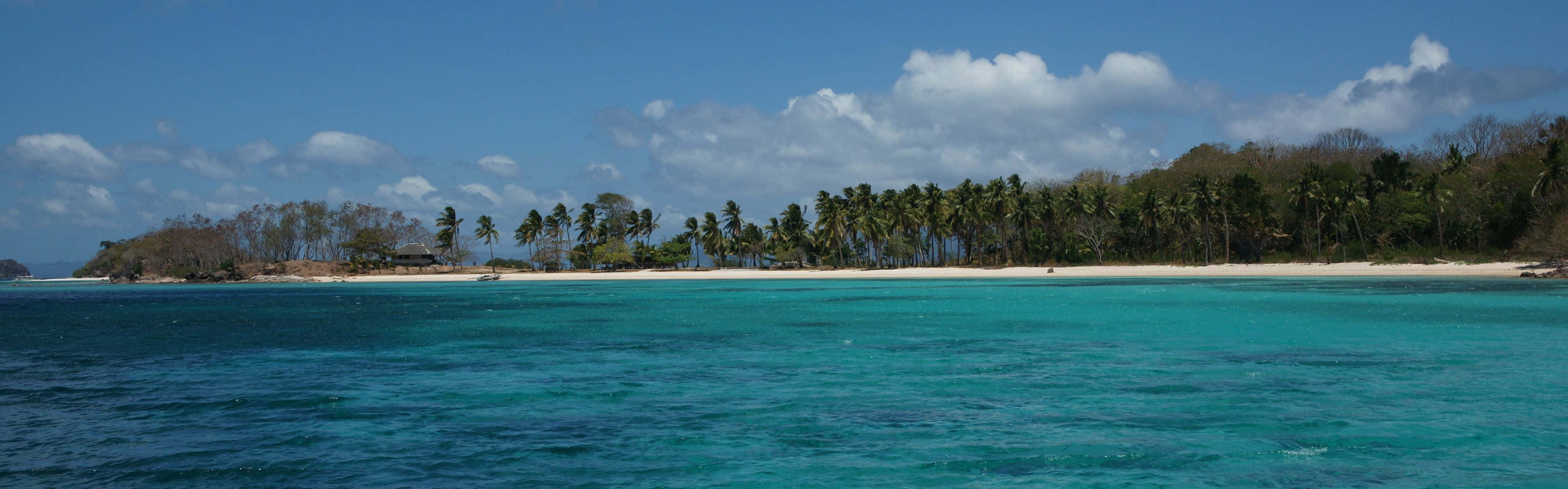 Beach Dual Monitor, Deep Blue, turquoise waters, 4K Desktop Wallpaper