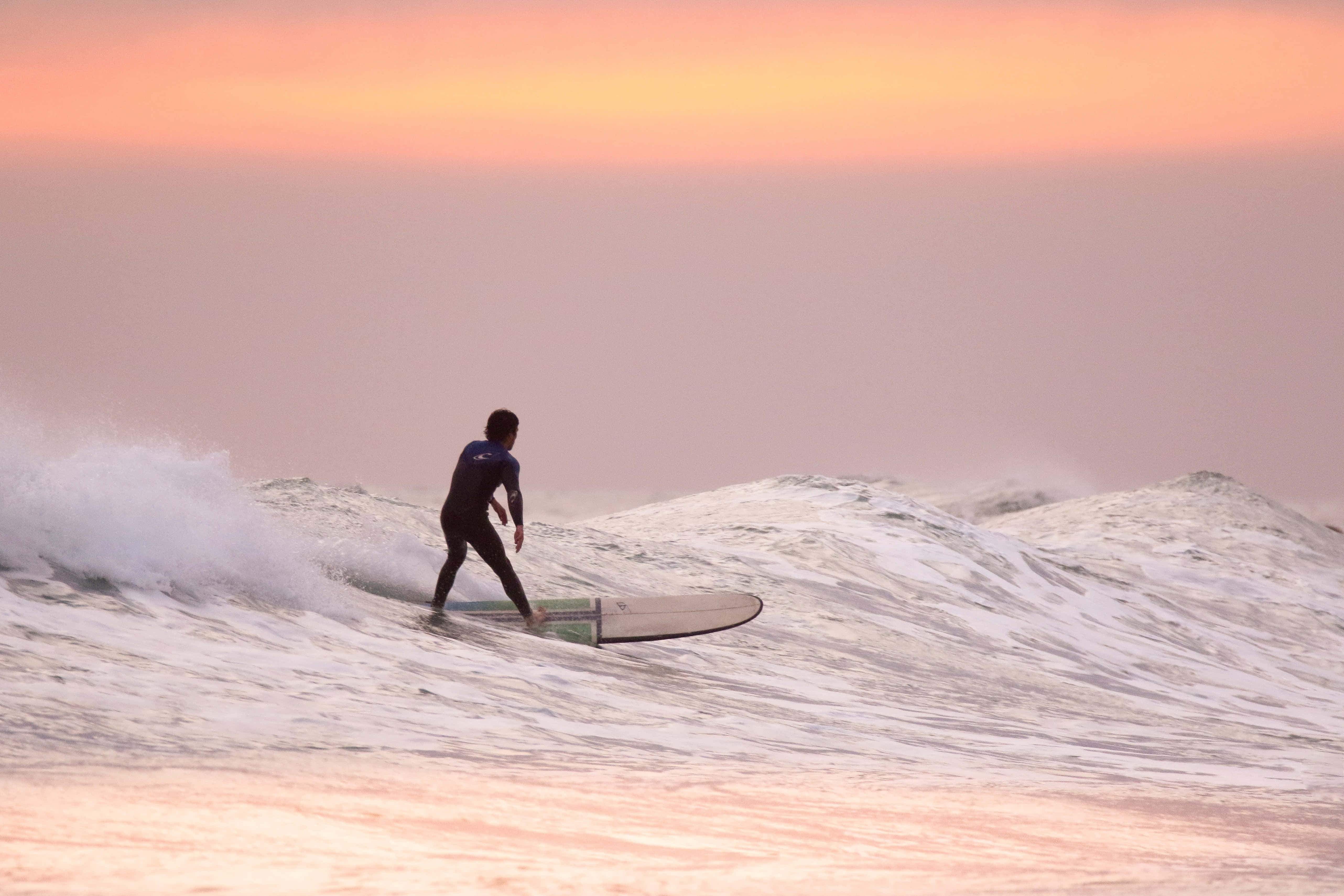 surfer, wave, sunset, 5K Desktop Wallpaper