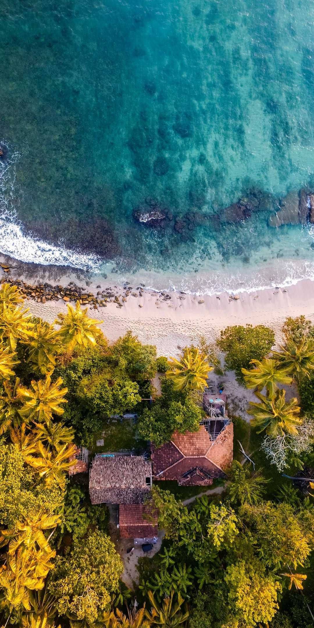 Beach House, tropical beach, turquoise waters, Full HD Phone Wallpaper
