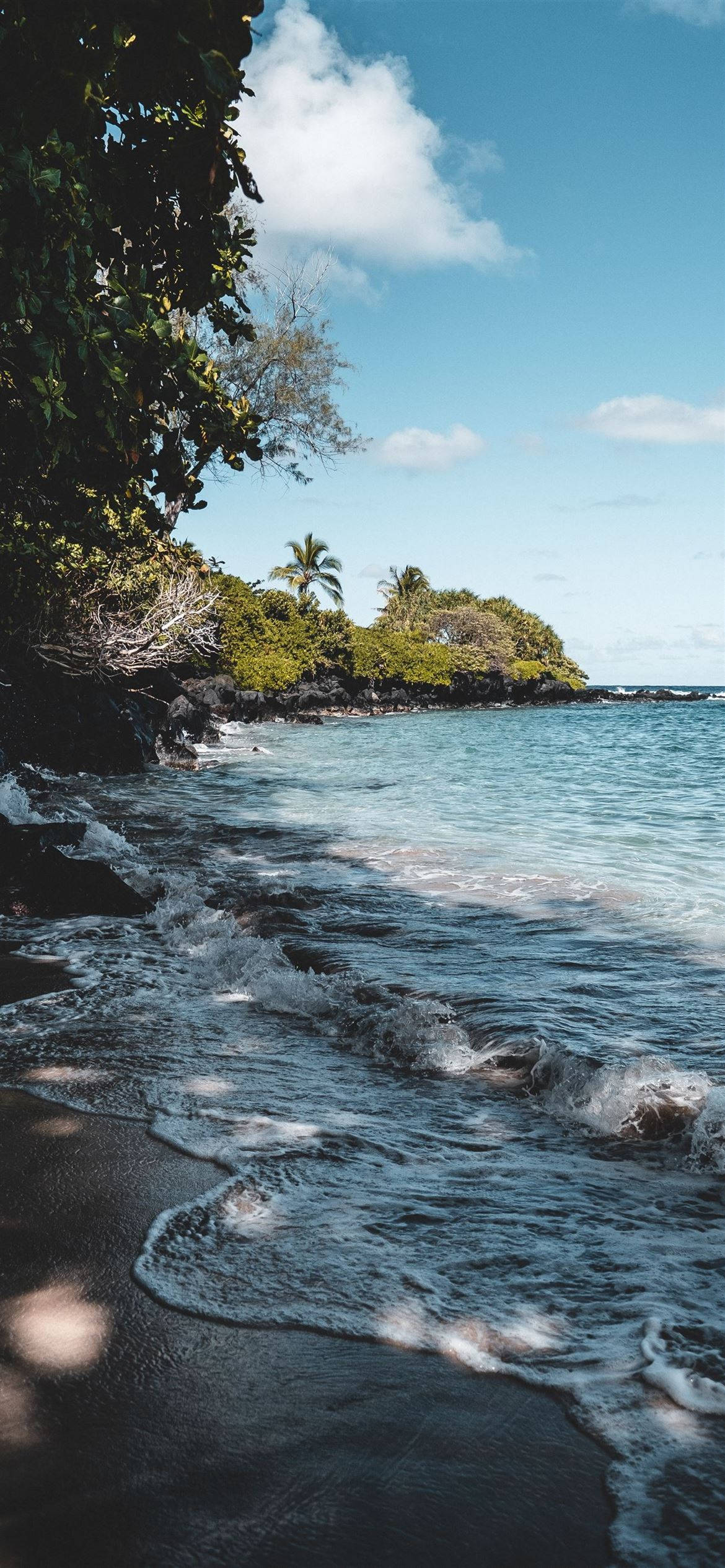 4K, iPhone, tropical beach, Full HD Phone Wallpaper