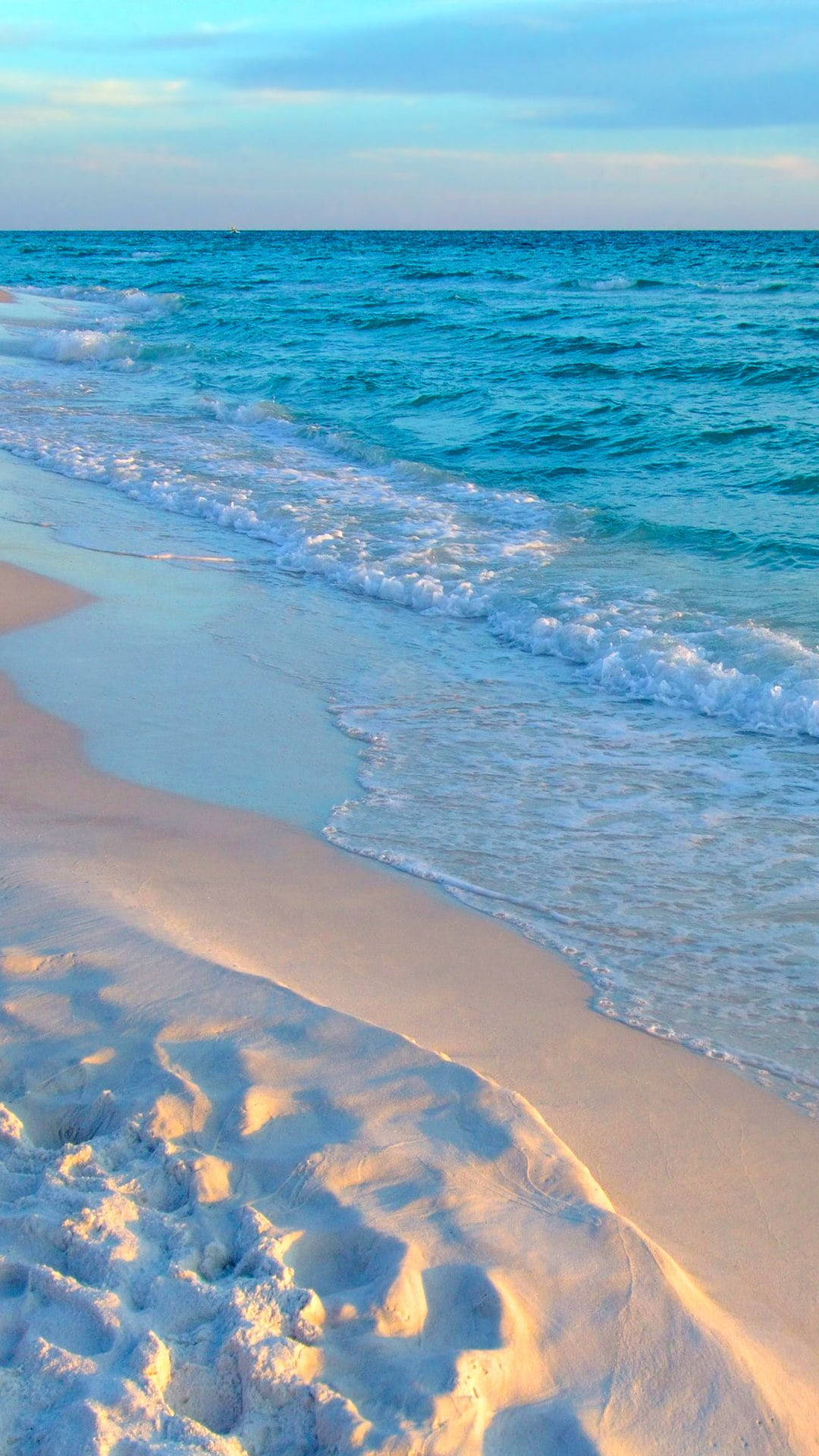iPhone 7, blue, turquoise waves, Full HD Phone Wallpaper