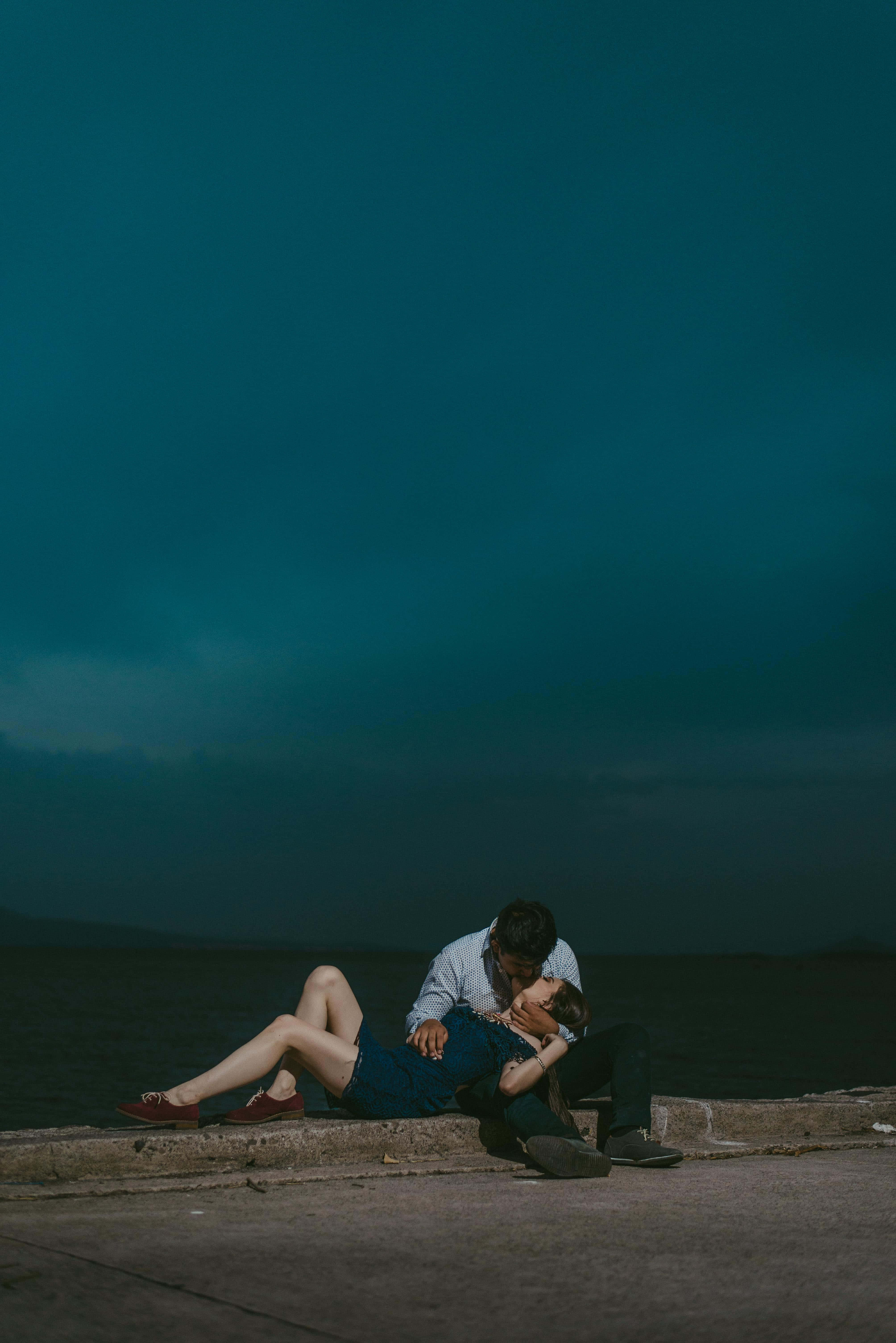 beach lovers, 4016 x 6016, concrete pier, 5K Phone Wallpaper