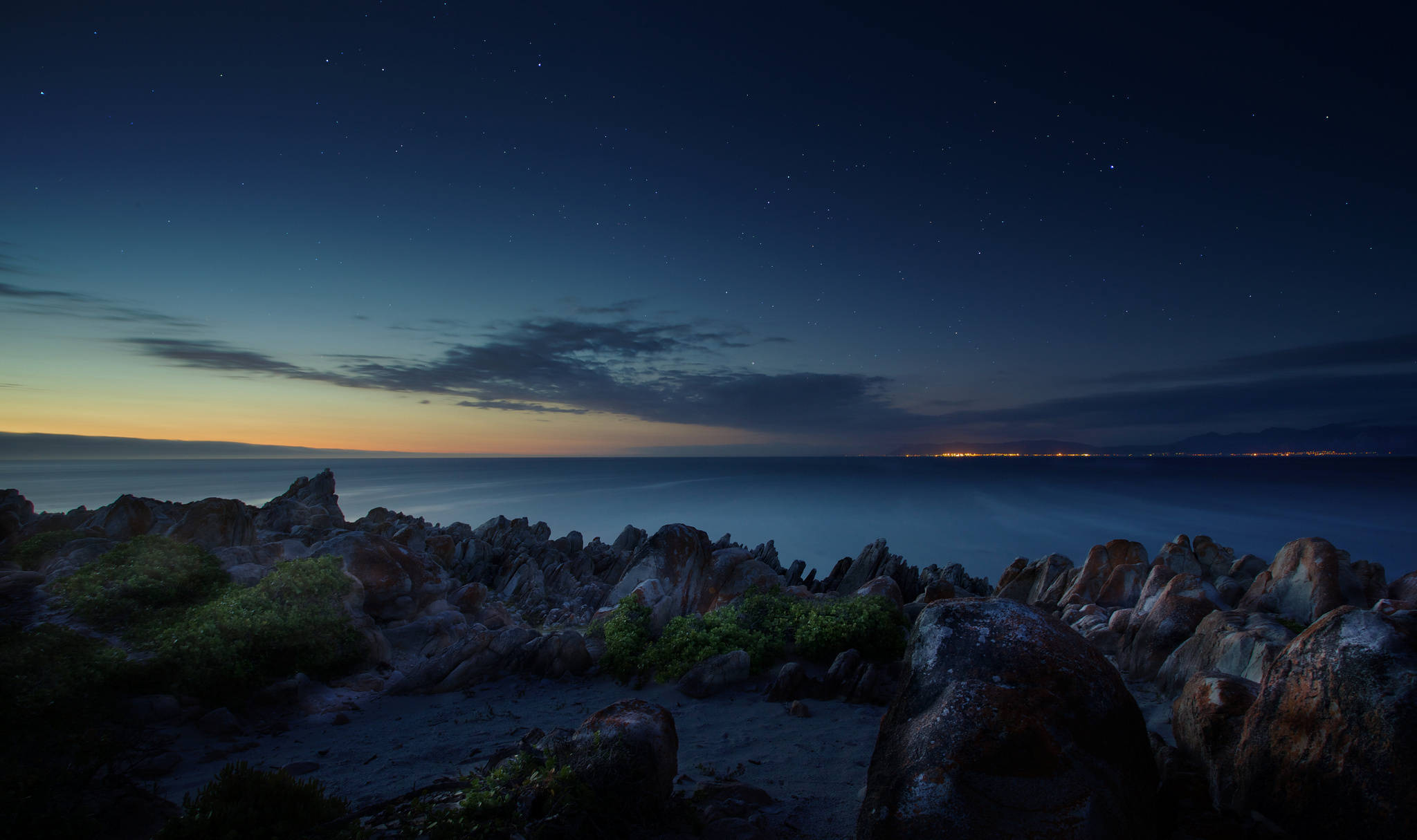 Beach Night, HD Moutain View, starlit night, Full HD Desktop Wallpaper