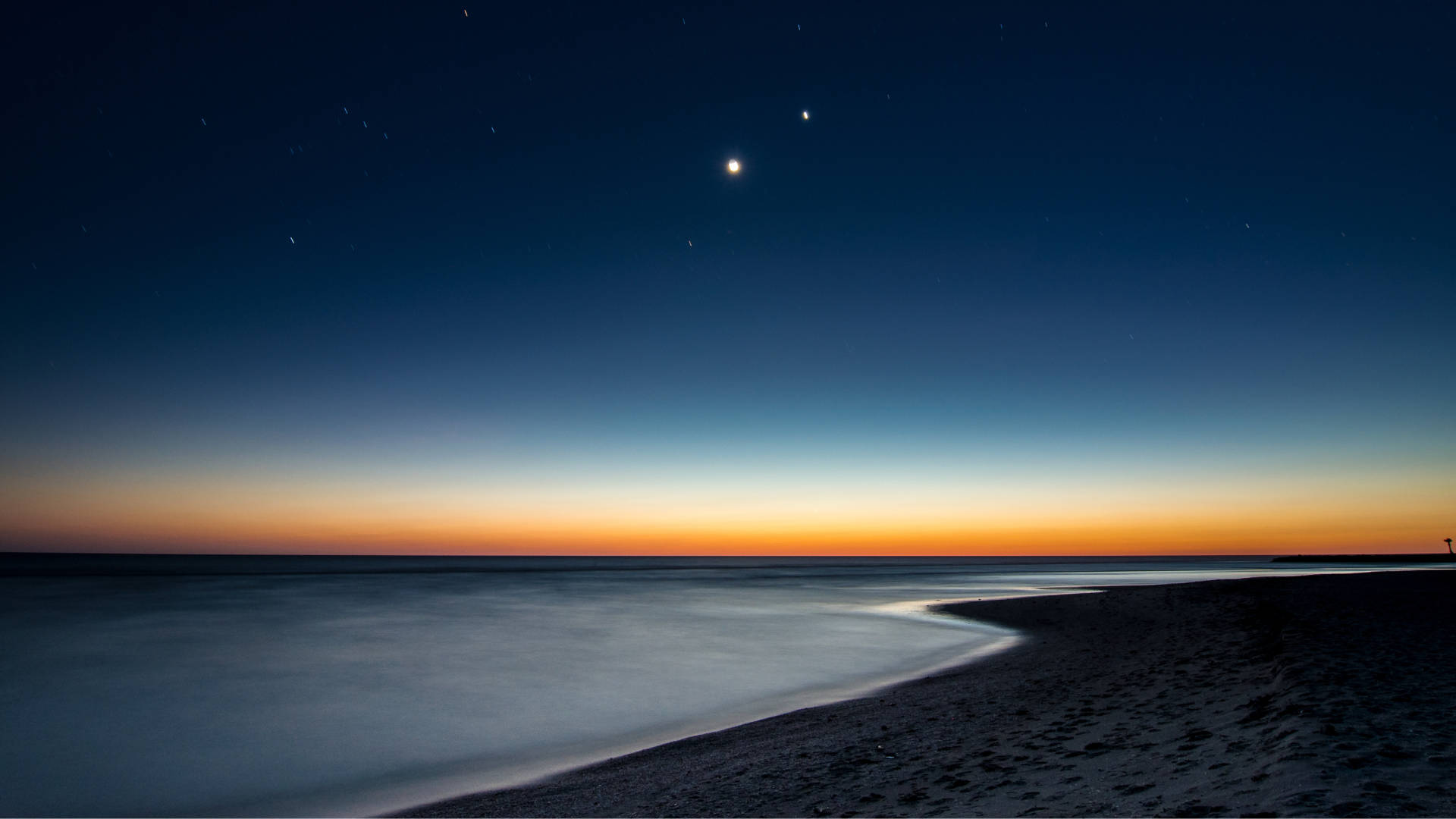 twilight, gradient sky, deep blue, Full HD Desktop Wallpaper
