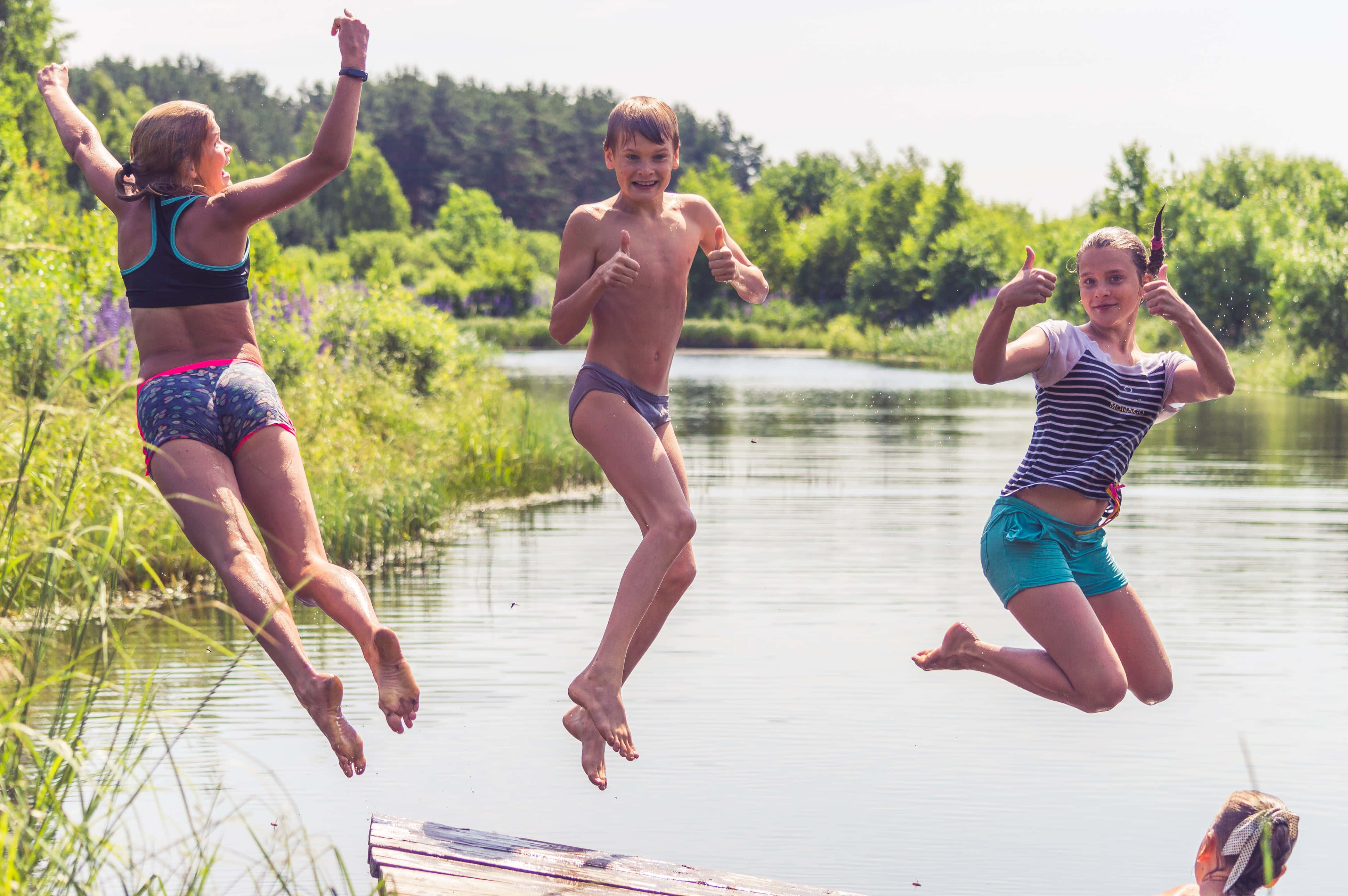 summer vacation, beach, wooden dock, 4K Desktop Wallpaper