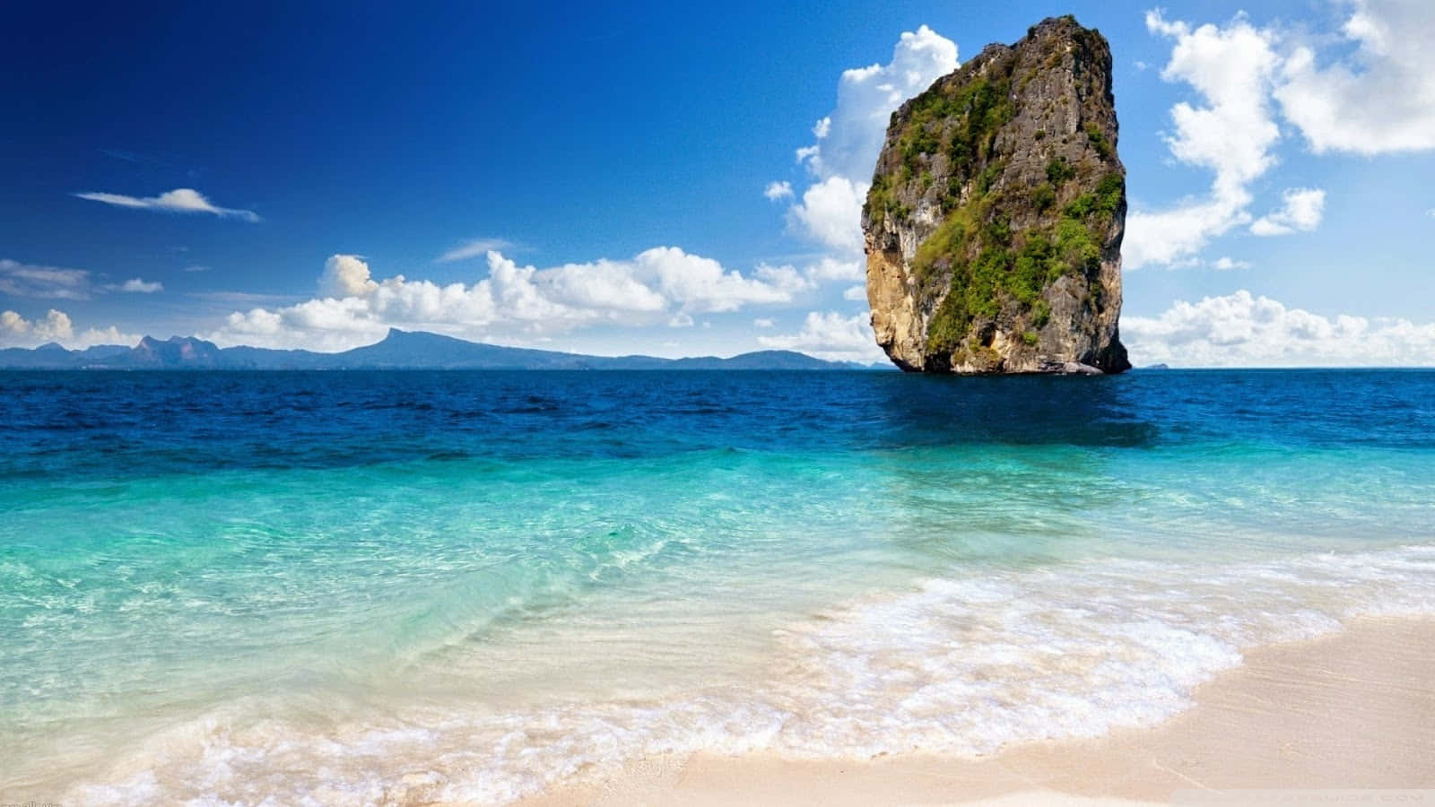 Beach Sand, turquoise waters, pristine sand, HD Desktop Wallpaper