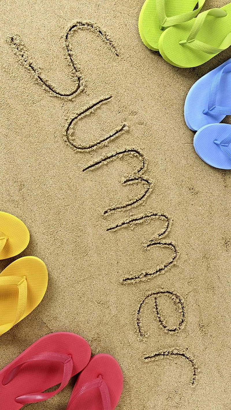 beach sandals, flip flops, summer, HD Phone Wallpaper