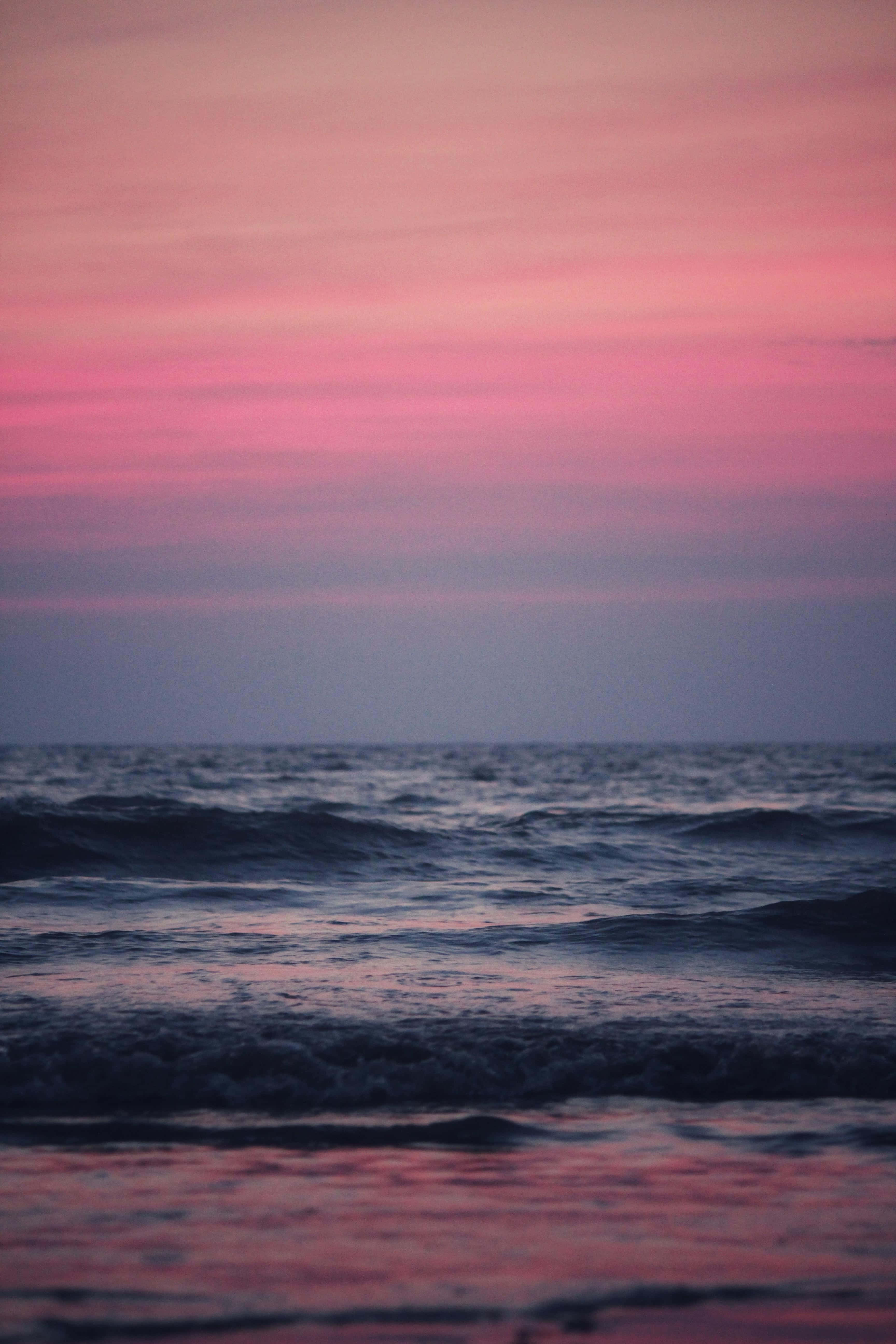 beach sky, ocean, dusk, 5K Phone Wallpaper