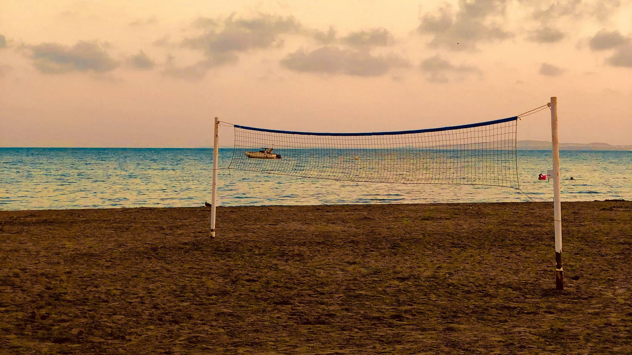 beach volleyball, ocean horizon view, sandy beach, Full HD Desktop Wallpaper