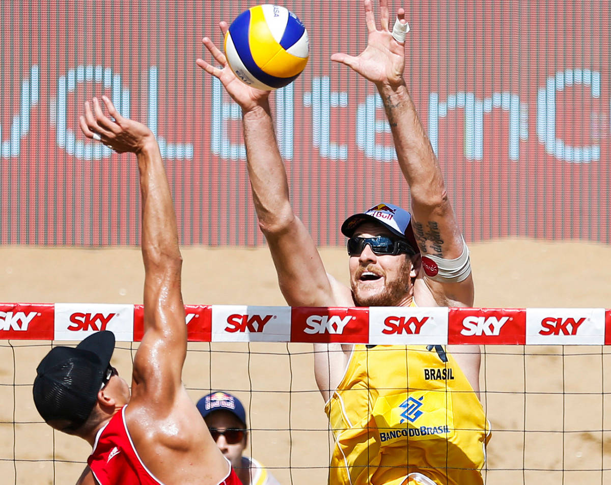 beach volleyball, Olympic Sports, male beach volleyball players, SD Desktop Wallpaper