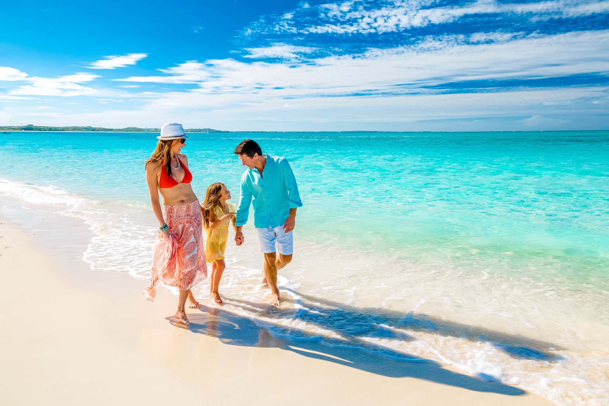Beach Walk, tropical beach, turquoise water, Full HD Desktop Wallpaper