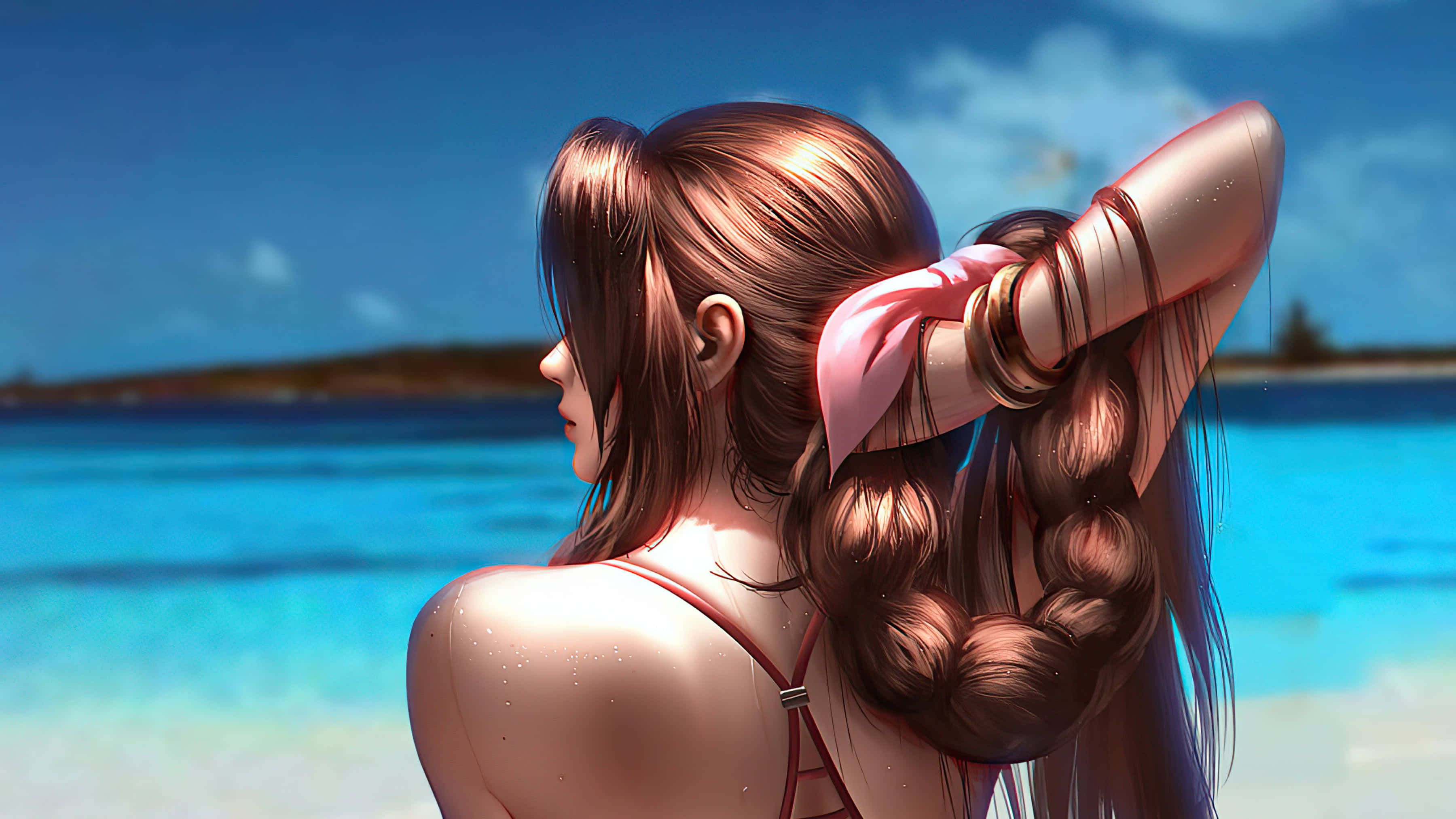 beach games, turquoise waters, clear blue sky, 2K Desktop Wallpaper