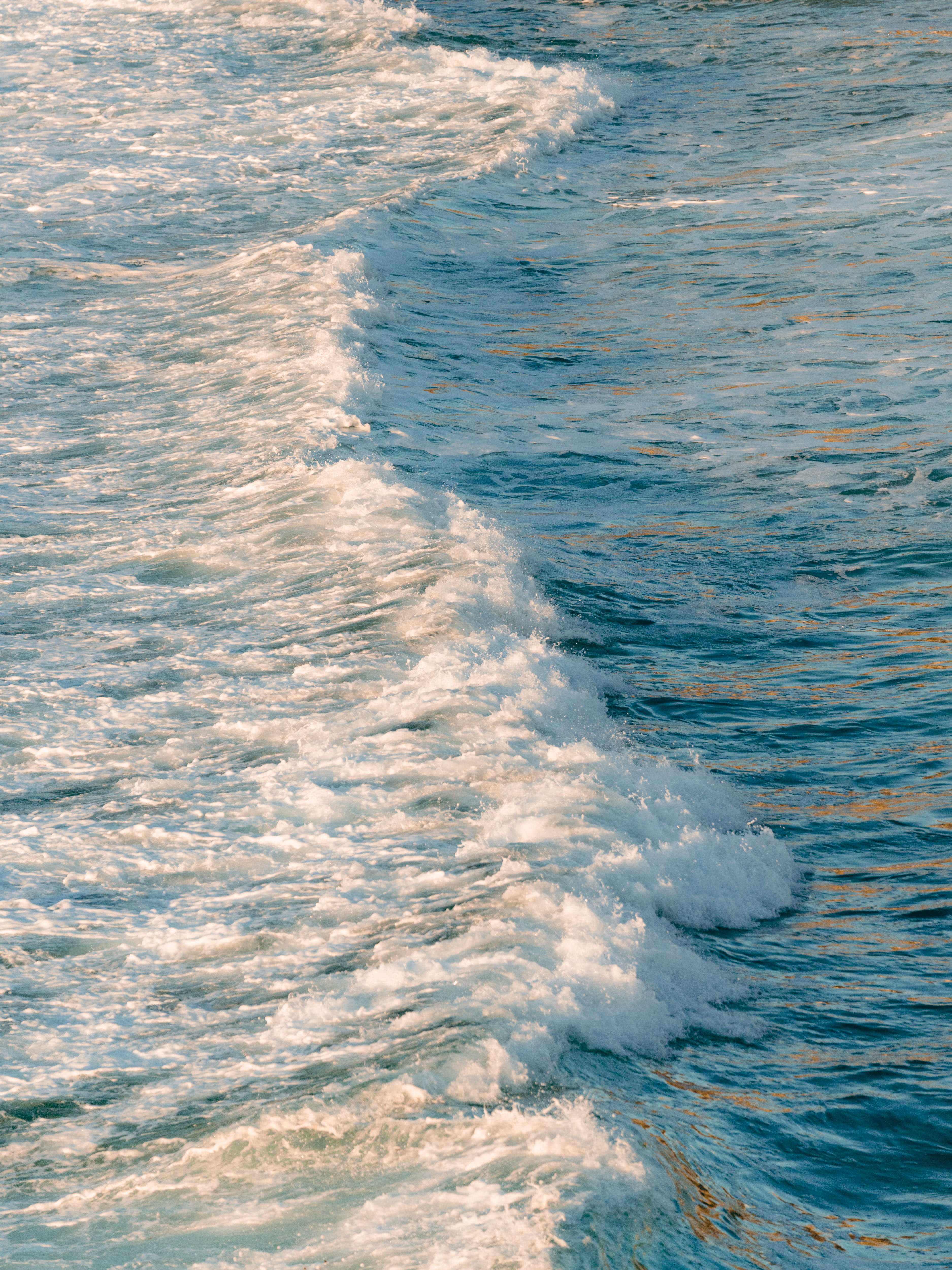 Beach Wave iPhone, foaming crest, sunlit ocean waves, 4K Phone Wallpaper